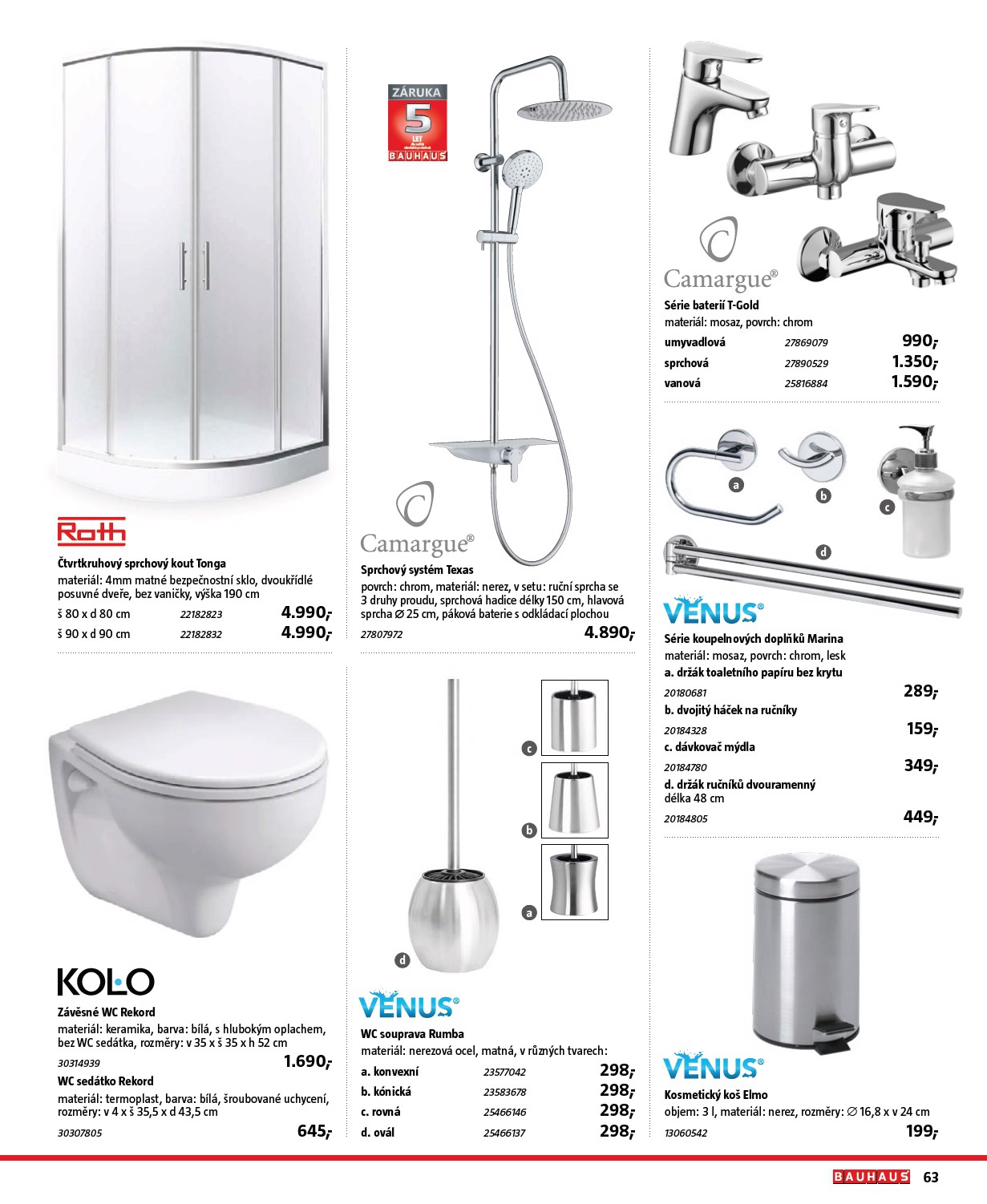 bauhaus - Aktuální Bauhaus - Katalog Sanita leták platný od středy 01.07.2026 do pátku 31.07.2026 - page: 63