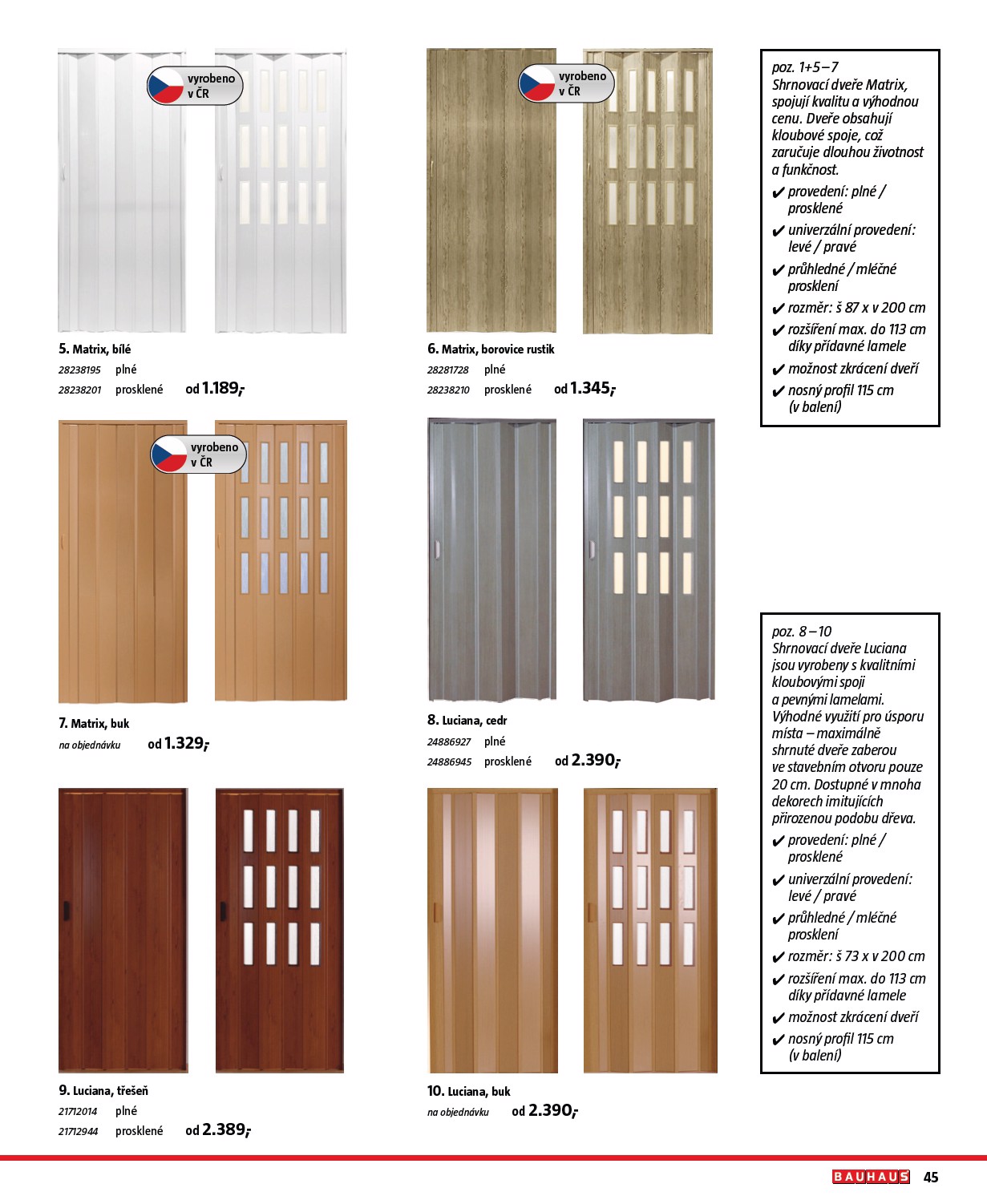 bauhaus - Leták Bauhaus - Katalog Stavební elementy od 19.08. do 31.12. - page: 45