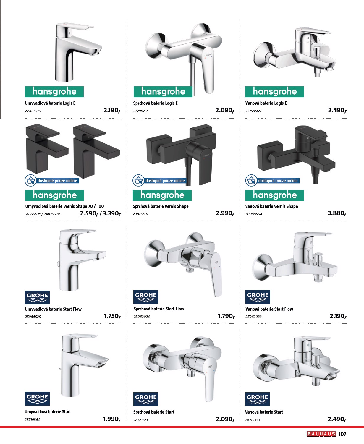 bauhaus - Aktuální leták Bauhaus - Katalog Sanita od 28.10. do 31.03. - page: 107