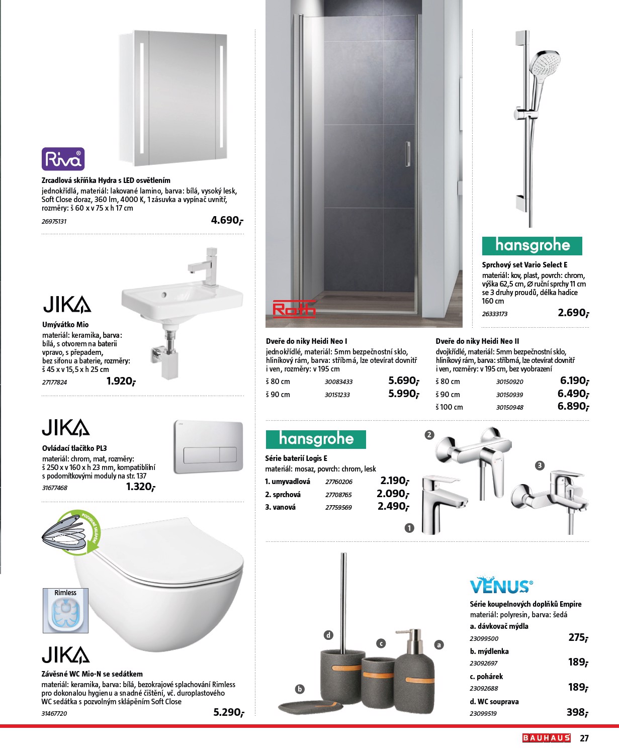 bauhaus - Aktuální leták Bauhaus - Katalog Sanita od 28.10. do 31.03. - page: 27