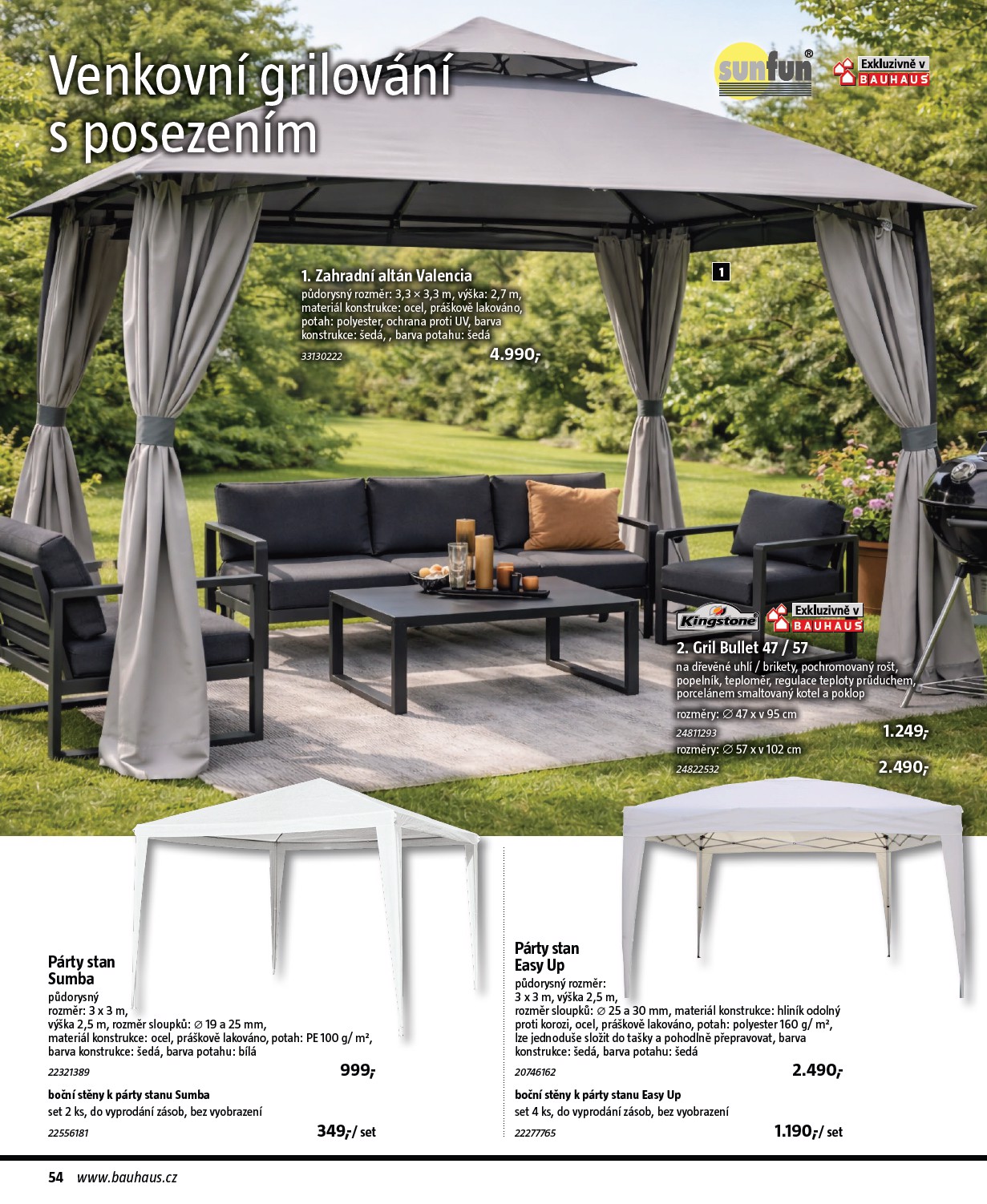 bauhaus - Bauhaus - Grily leták platný od úterý 17.03.2026 do pondělí 31.08.2026 - page: 54
