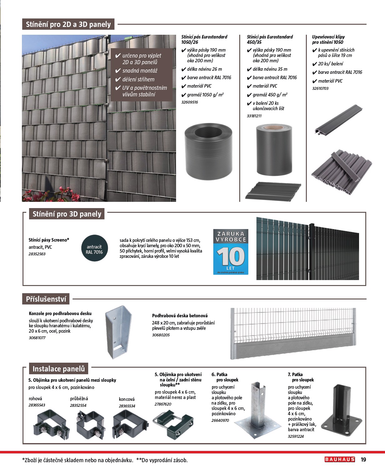 bauhaus - Bauhaus - Katalog Ploty a stínění leták platný od úterý 17.03.2026 do soboty 31.10.2026 - page: 19