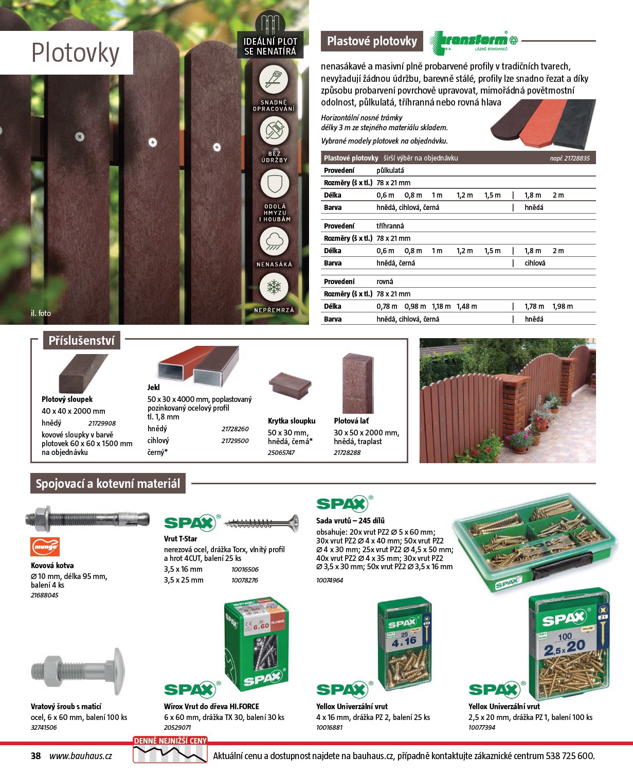 bauhaus - Bauhaus - Katalog Ploty a stínění leták platný od úterý 17.03.2026 do soboty 31.10.2026 - page: 38