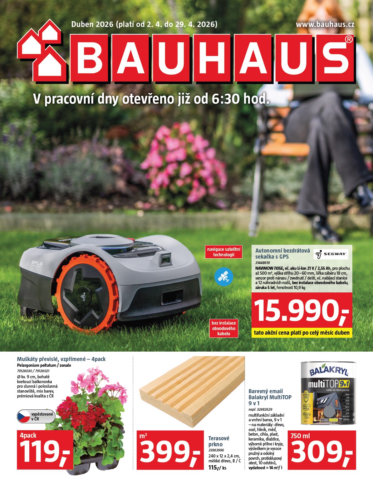 bauhaus - Bauhaus leták platný od čtvrtka 02.04.2026 do středy 29.04.2026