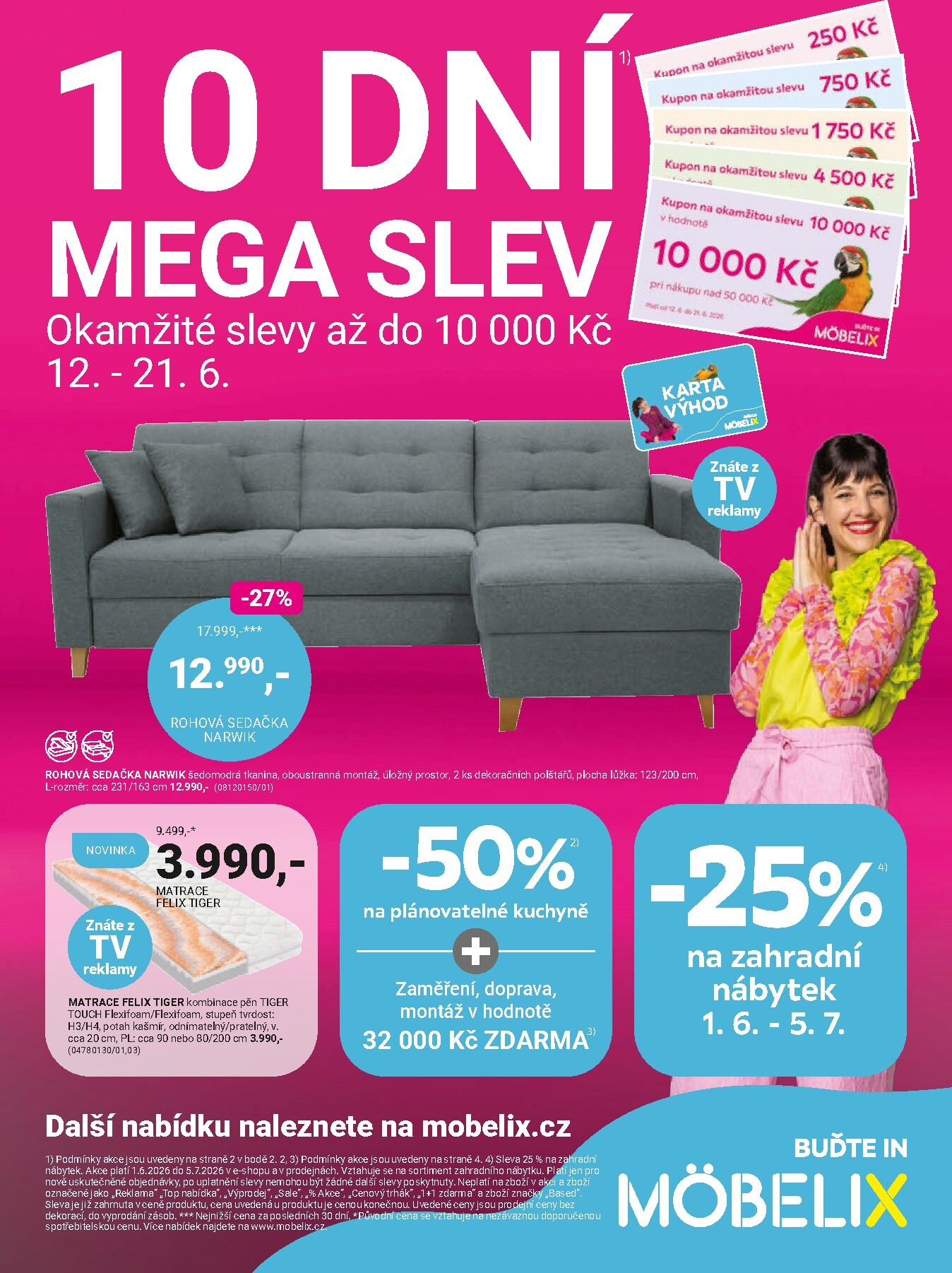 mobelix - Aktuální Möbelix leták platný od pondělí 08.06.2026 do neděle 05.07.2026 - page: 1