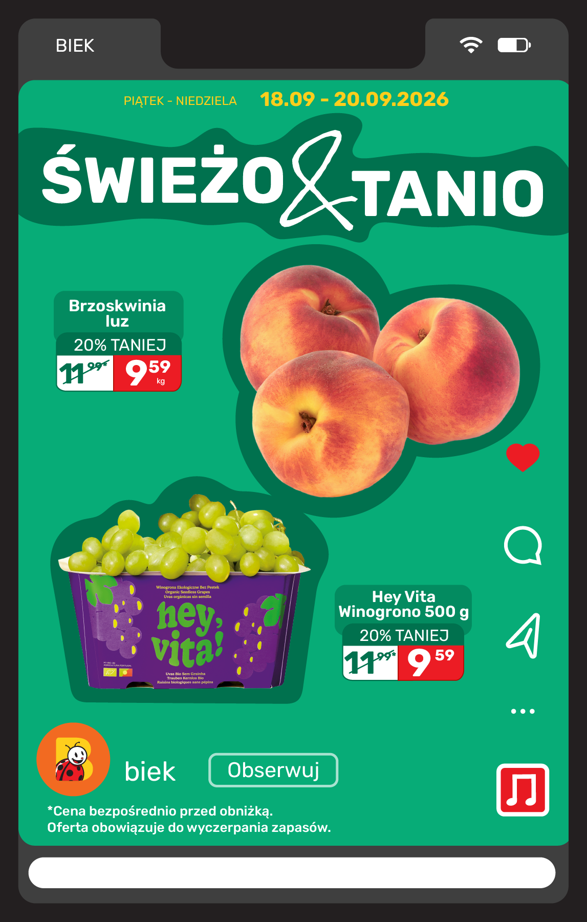 biedronka - Aktuální Biedronka - Biek leták platný od pátku 18.09.2026 do neděle 20.09.2026 - page: 5