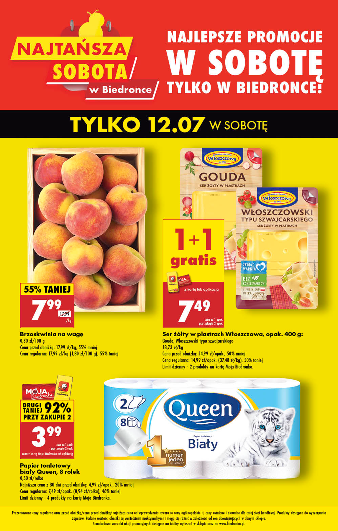 biedronka - Leták Biedronka - Najtańsza sobota od 12.07. do 12.07.