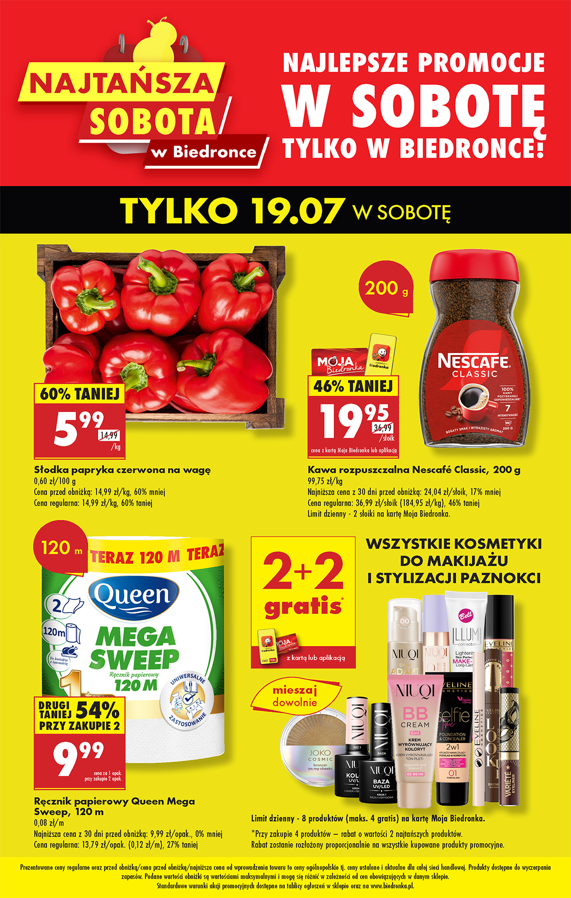 biedronka - Leták Biedronka - Najtańsza sobota od 19.07. do 19.07.