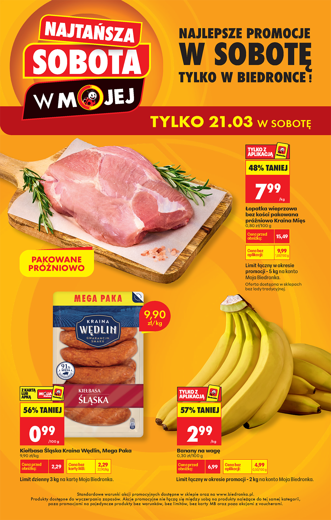 biedronka - Biedronka - Najtańsza sobota leták platný od soboty 21.03.2026