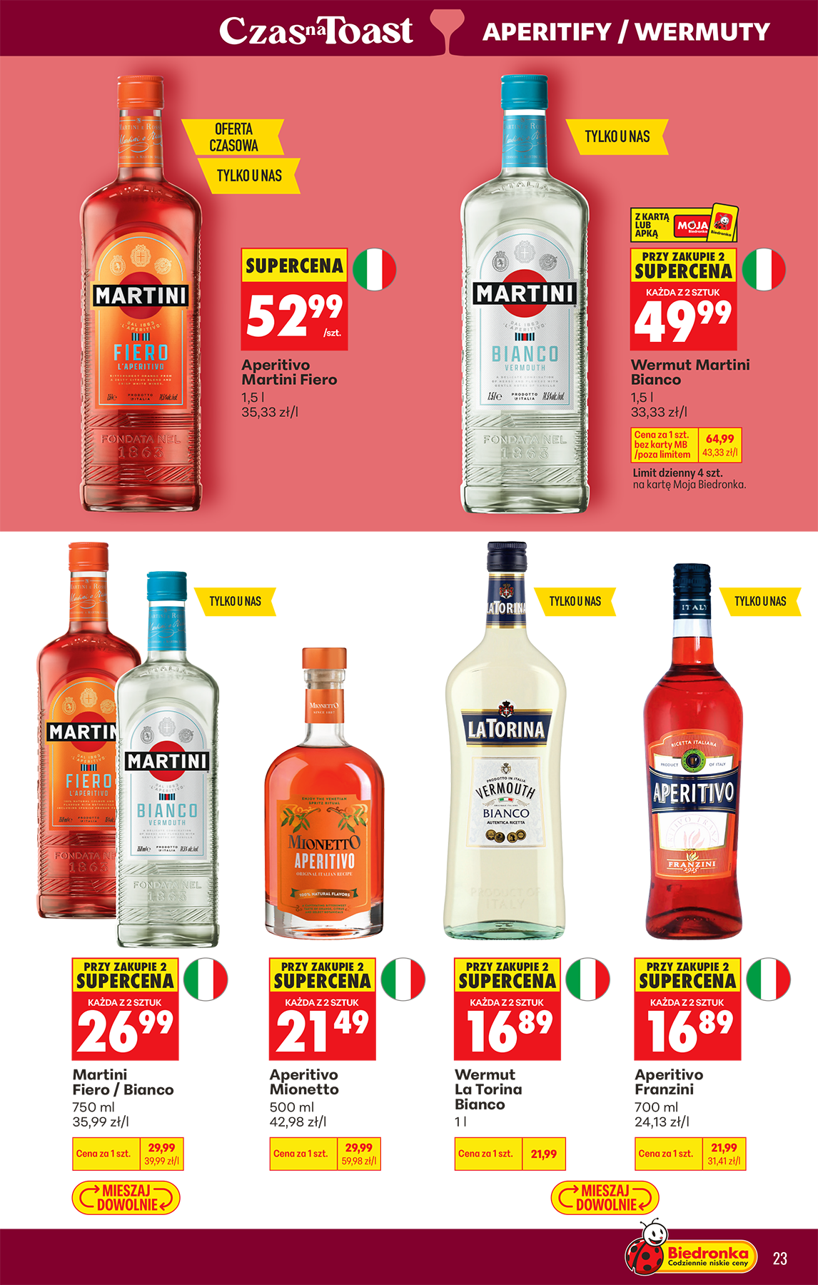 biedronka - Aktuální Biedronka - Alkohole leták platný od pondělí 20.04.2026 do soboty 02.05.2026 - page: 23