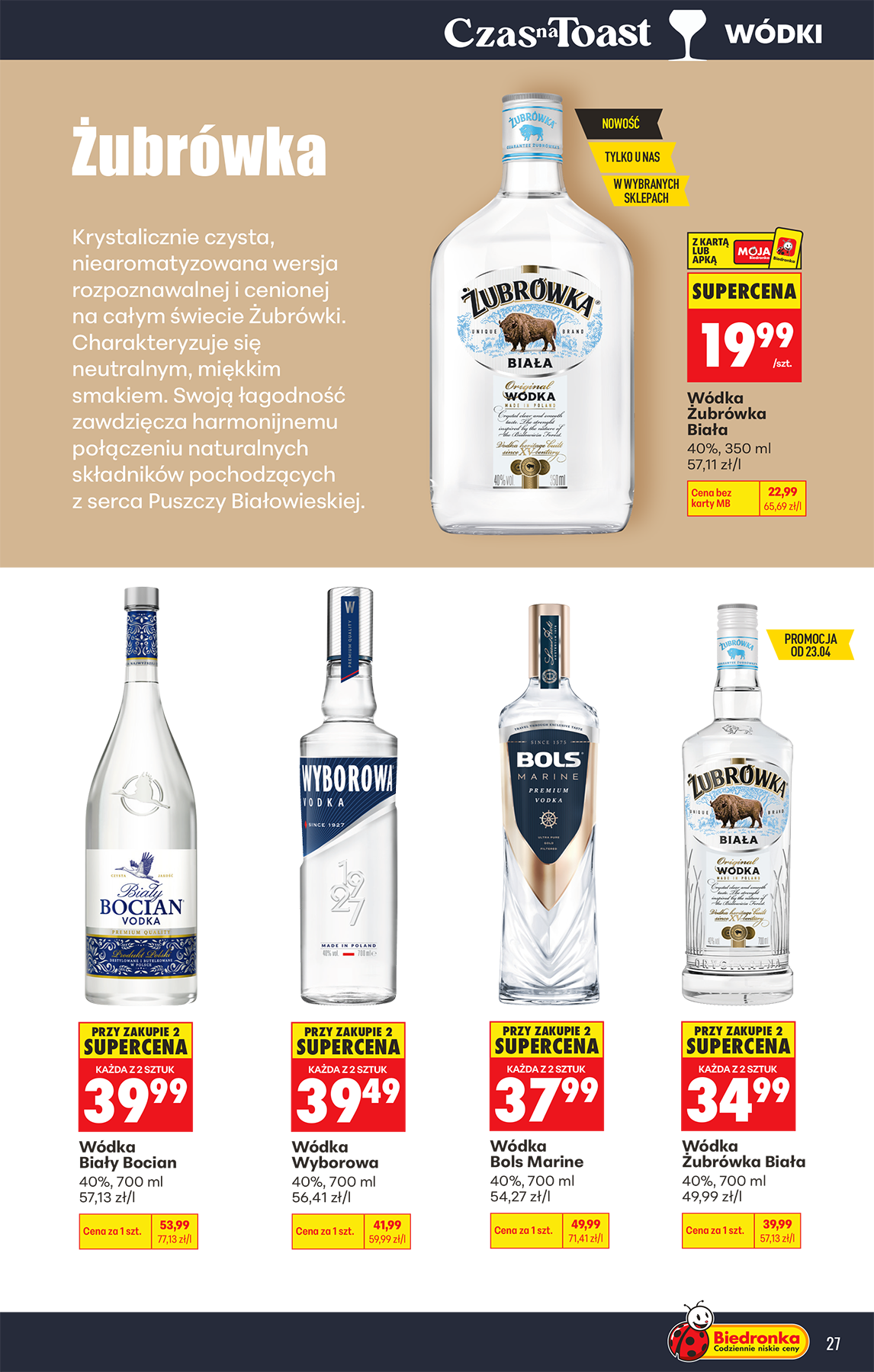 biedronka - Aktuální Biedronka - Alkohole leták platný od pondělí 20.04.2026 do soboty 02.05.2026 - page: 27