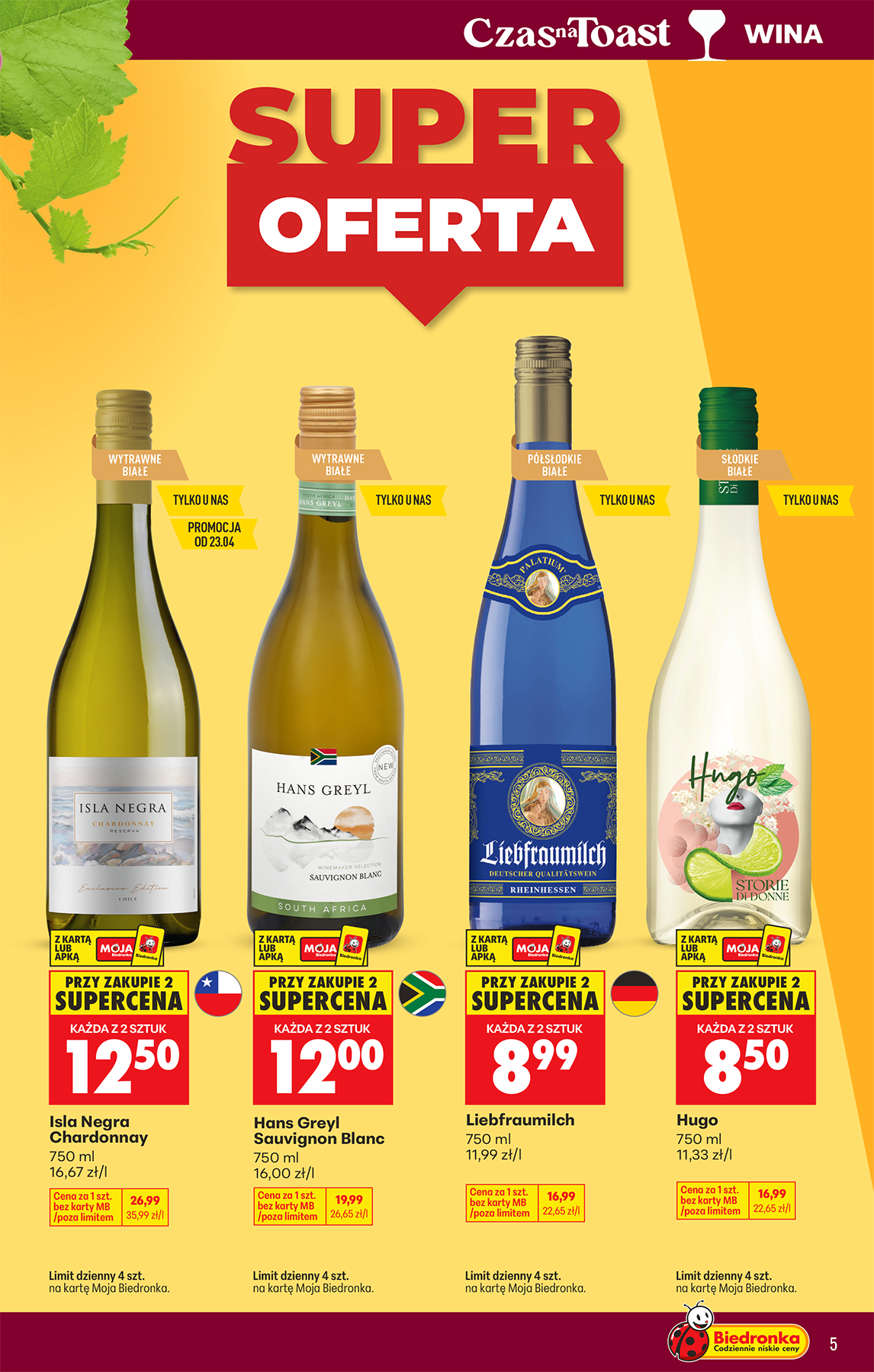 biedronka - Aktuální Biedronka - Alkohole leták platný od pondělí 20.04.2026 do soboty 02.05.2026 - page: 5