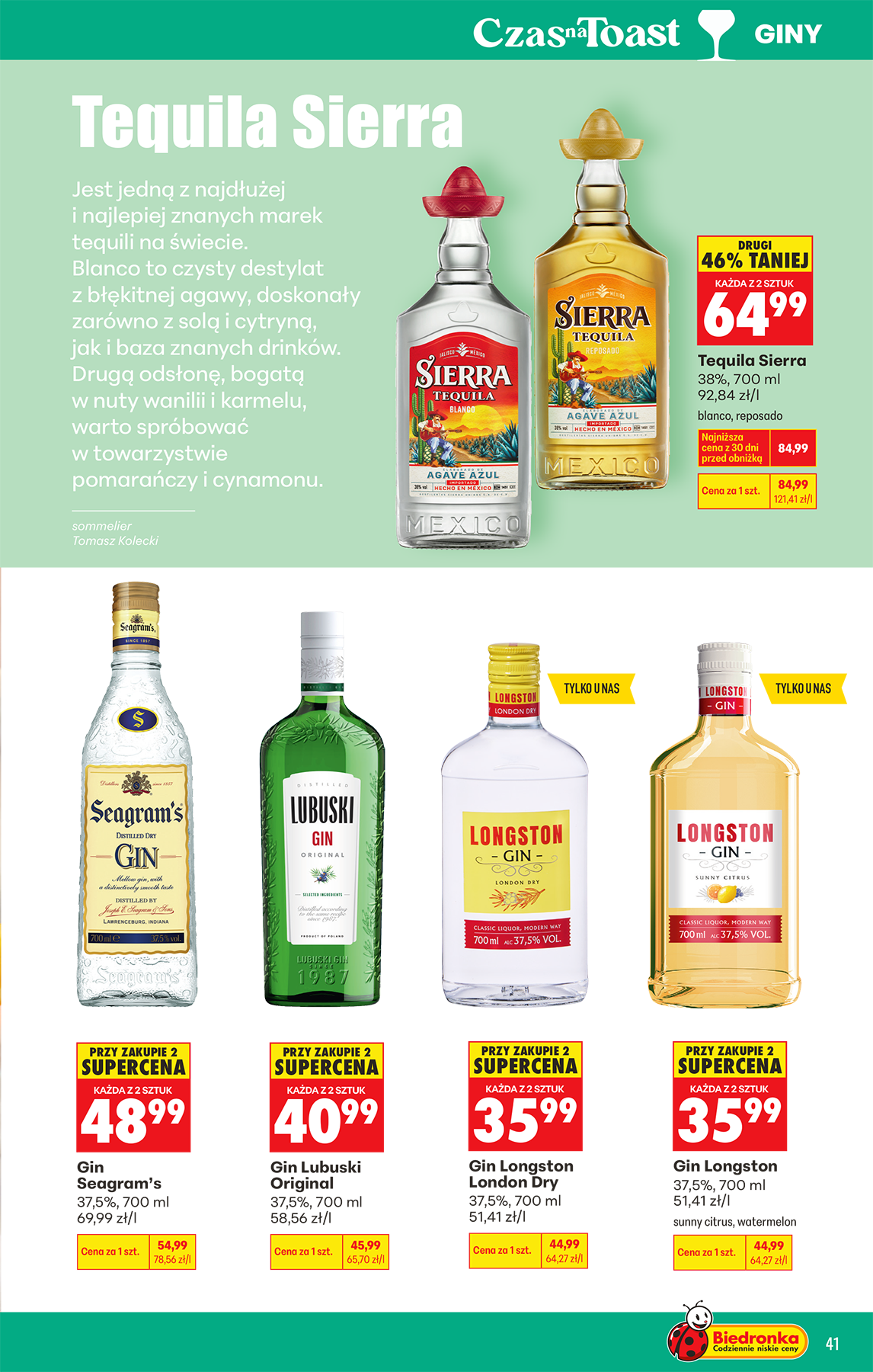 biedronka - Aktuální Biedronka - Alkohole leták platný od pondělí 20.04.2026 do soboty 02.05.2026 - page: 41