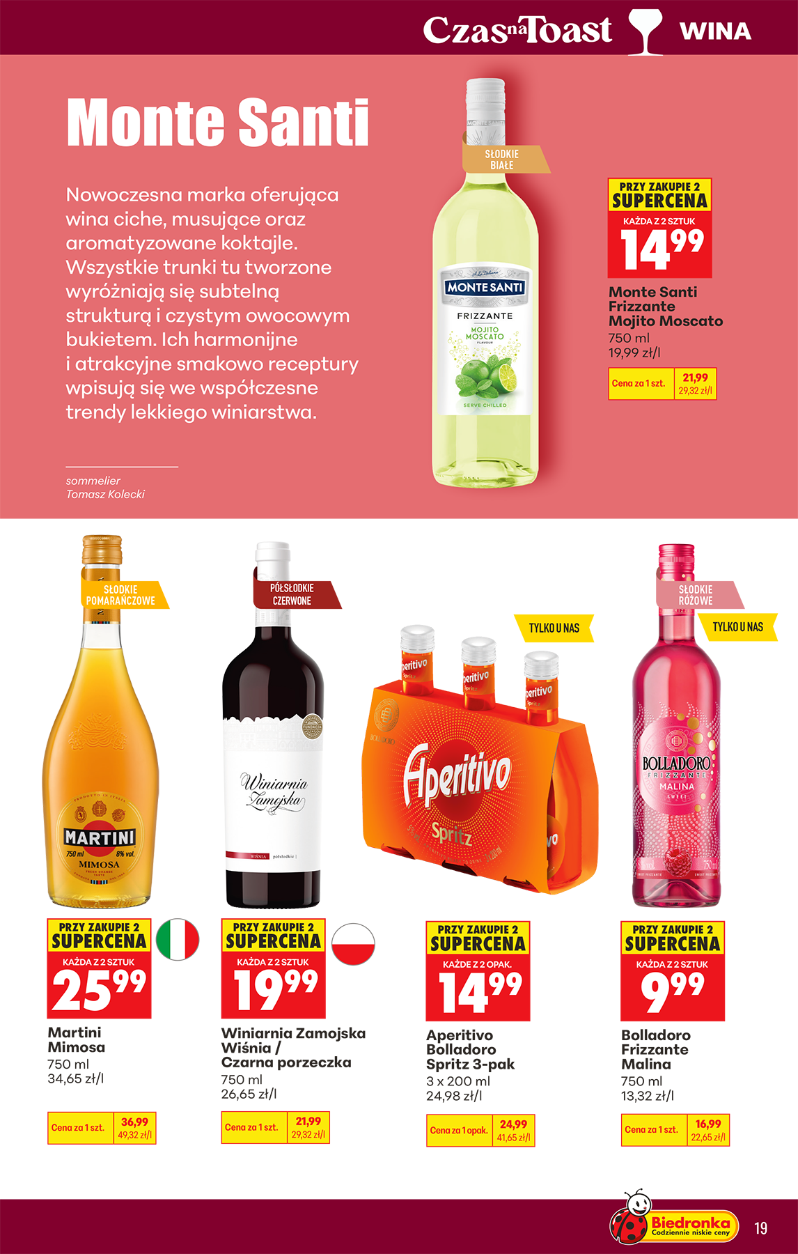 biedronka - Aktuální Biedronka - Alkohole leták platný od pondělí 20.04.2026 do soboty 02.05.2026 - page: 19