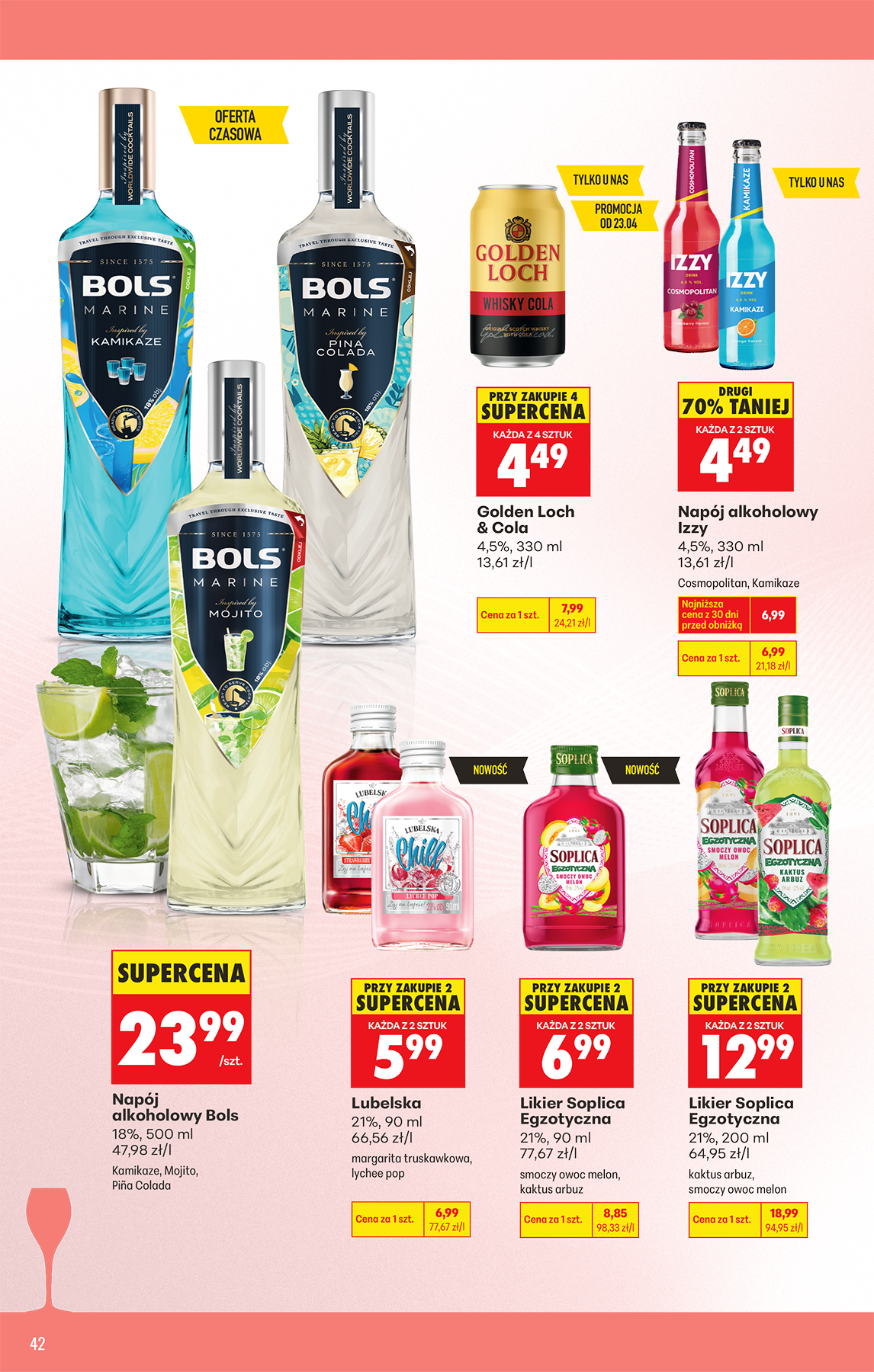 biedronka - Aktuální Biedronka - Alkohole leták platný od pondělí 20.04.2026 do soboty 02.05.2026 - page: 42