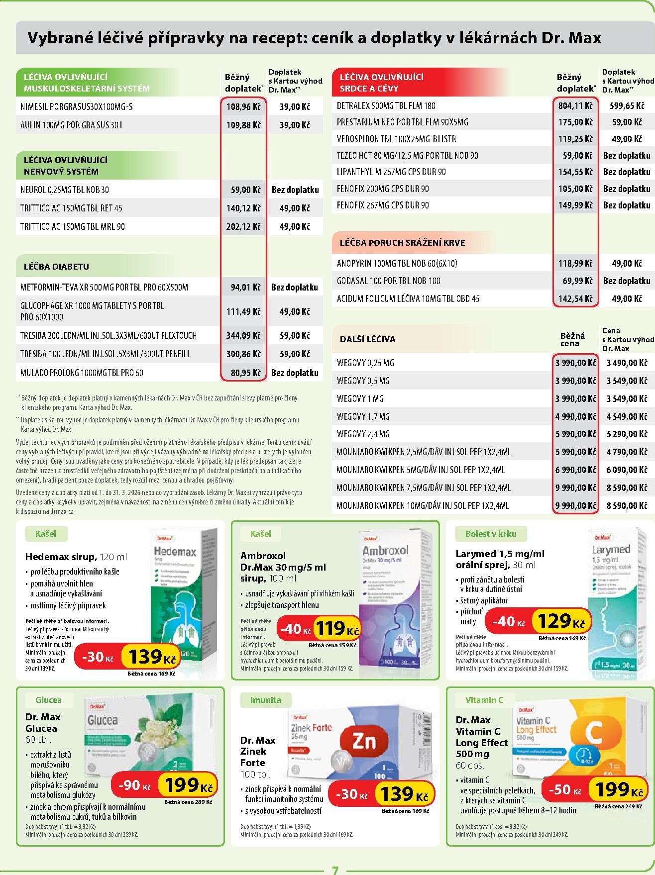 dr-max - Dr. Max leták platný od neděle 01.03.2026 do úterý 31.03.2026 - page: 7
