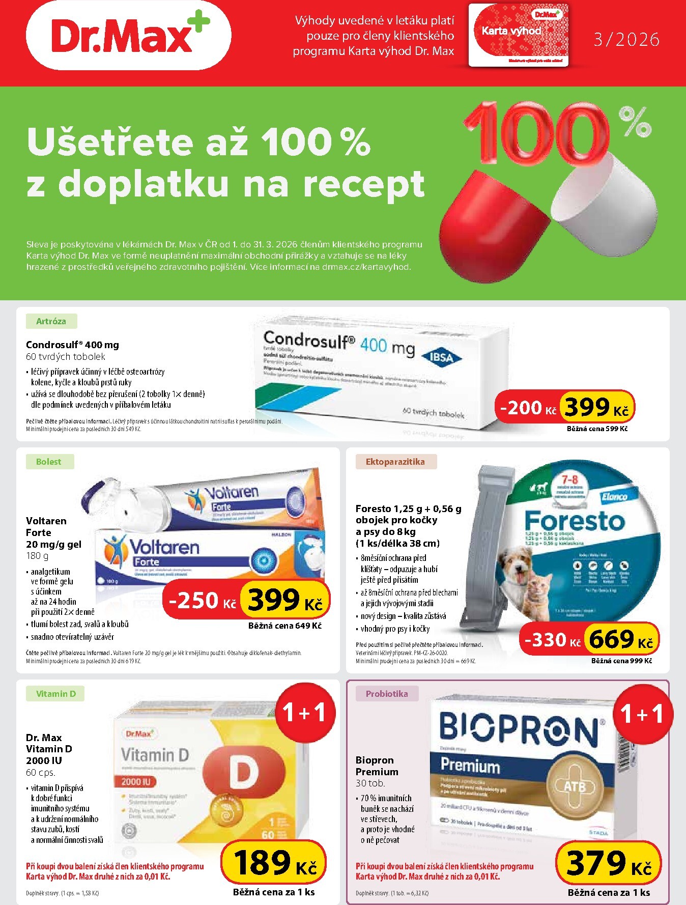 dr-max - Dr. Max leták platný od neděle 01.03.2026 do úterý 31.03.2026 - page: 1