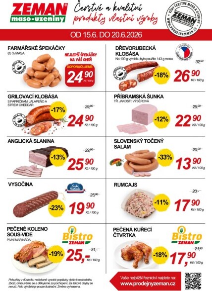 prodejny-zeman - Prodejny Zeman leták na příští týden od pondělí 15.06.2026 do soboty 20.06.2026 - page: 2