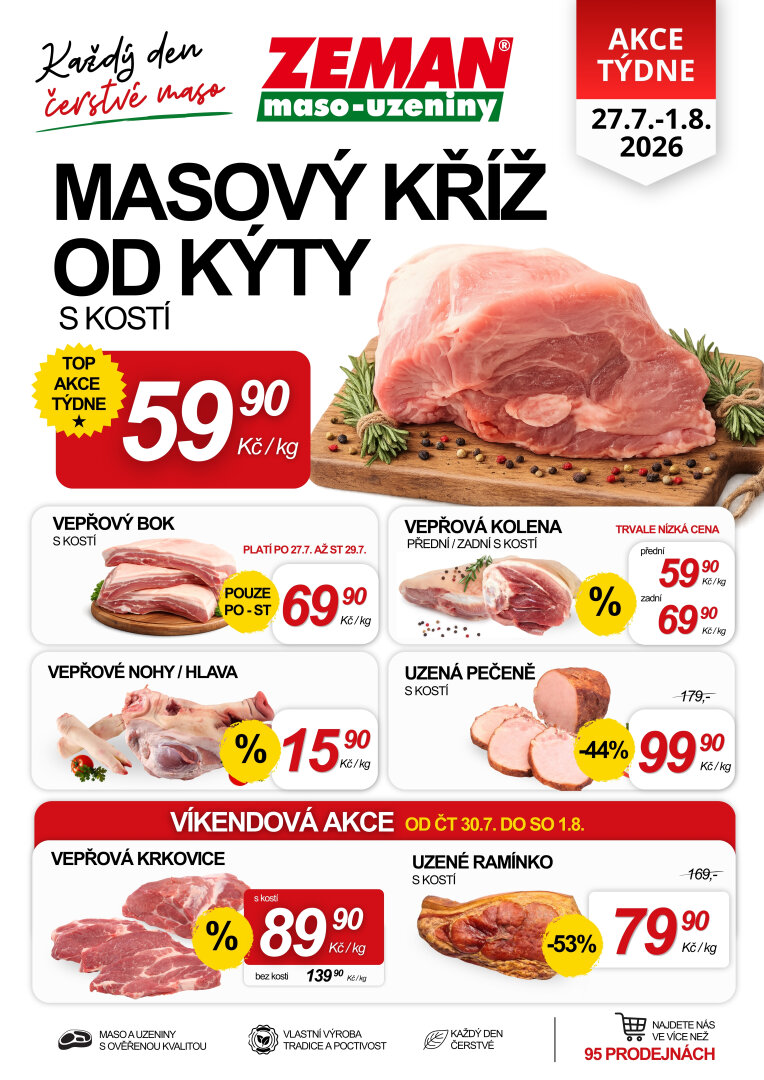 prodejny-zeman - Prodejny Zeman leták na příští týden od pondělí 27.07.2026 do soboty 01.08.2026