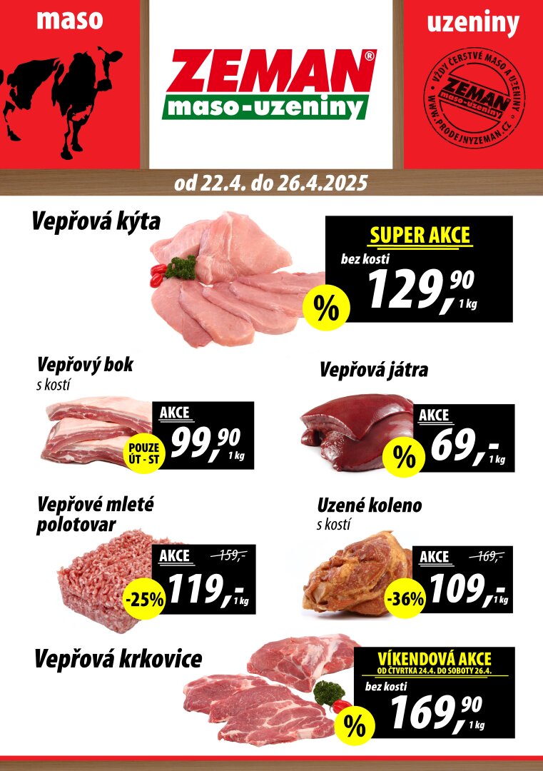 prodejny-zeman - Leták Prodejny Zeman od 22.04. do 26.04. - page: 1