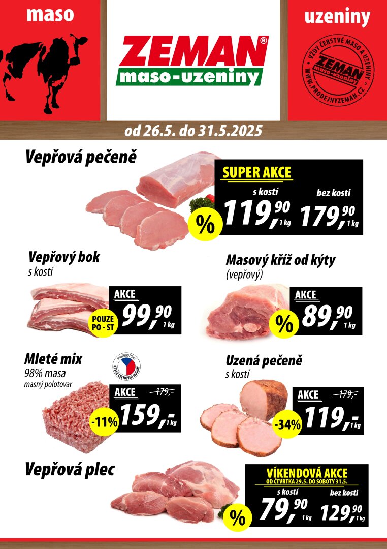 prodejny-zeman - Leták Prodejny Zeman od 26.05. do 31.05.