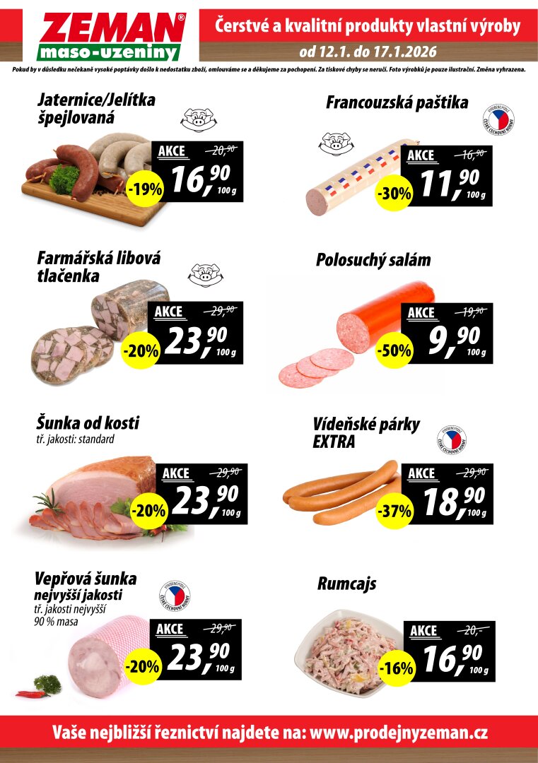 prodejny-zeman - Aktuální leták Prodejny Zeman od 12.01. do 17.01. - page: 2