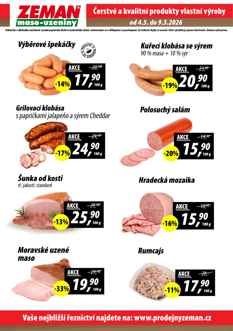 prodejny-zeman - Prodejny Zeman leták na příští týden od pondělí 04.05.2026 do soboty 09.05.2026 - page: 2