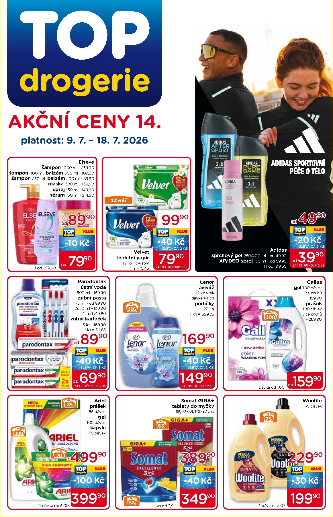 top-drogerie - Budoucí Top drogerie leták platný od čtvrtka 09.07.2026 do soboty 18.07.2026