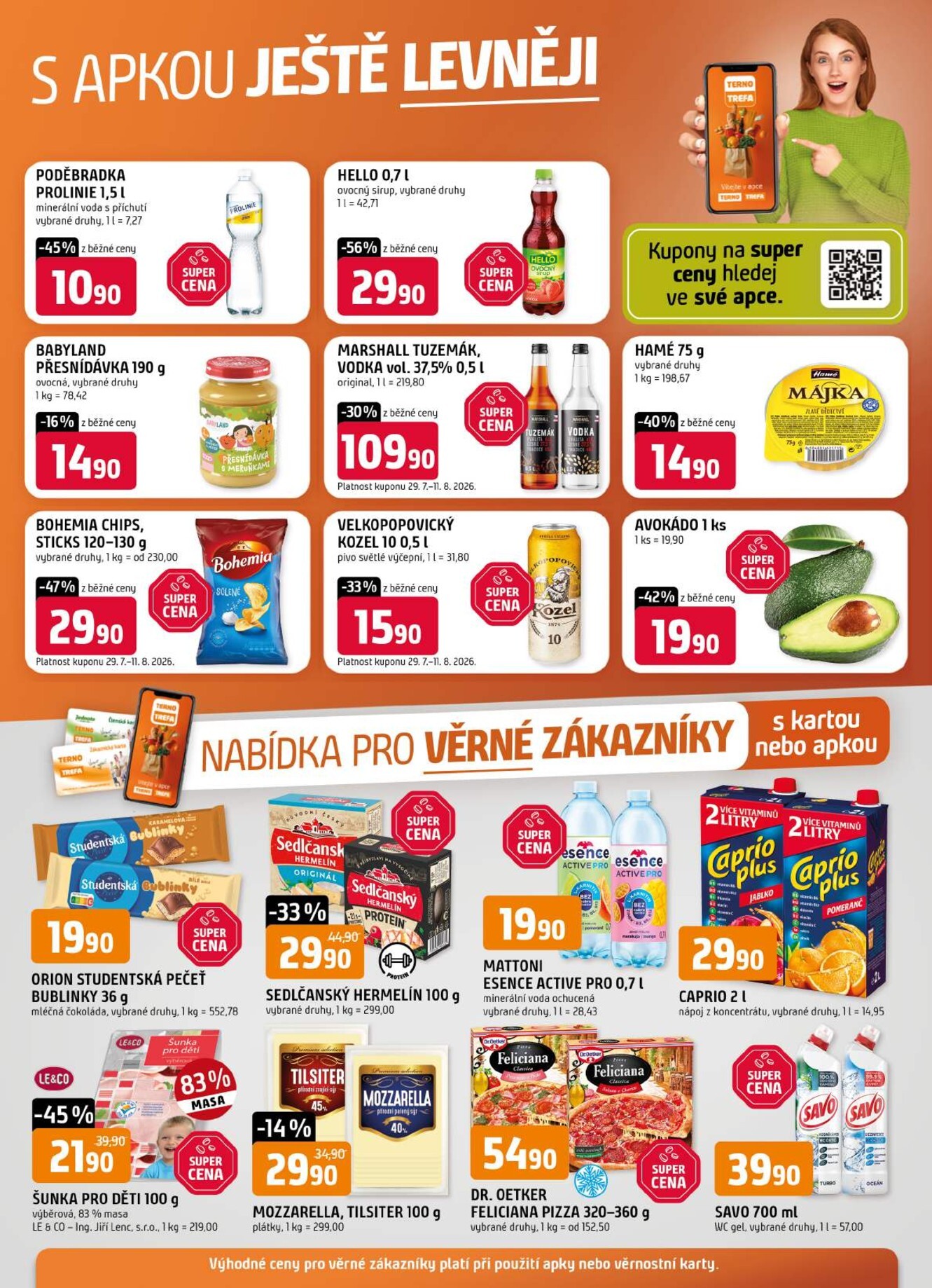 trefa - Budoucí Trefa - S apkou ještě levněji leták platný od středy 29.07.2026 do úterý 11.08.2026
