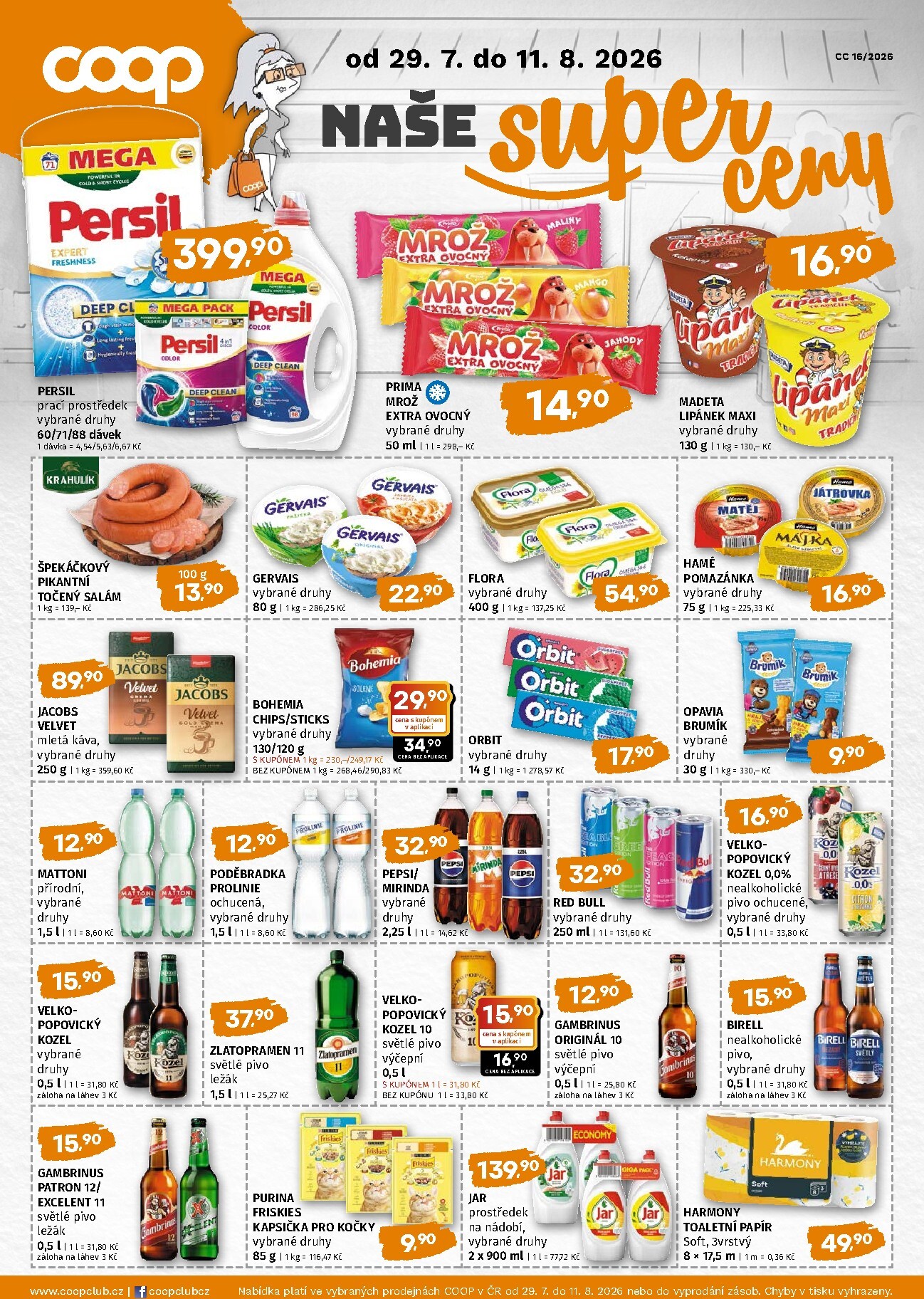 trefa - Budoucí Trefa - COOP naše super ceny leták platný od středy 29.07.2026 do úterý 11.08.2026