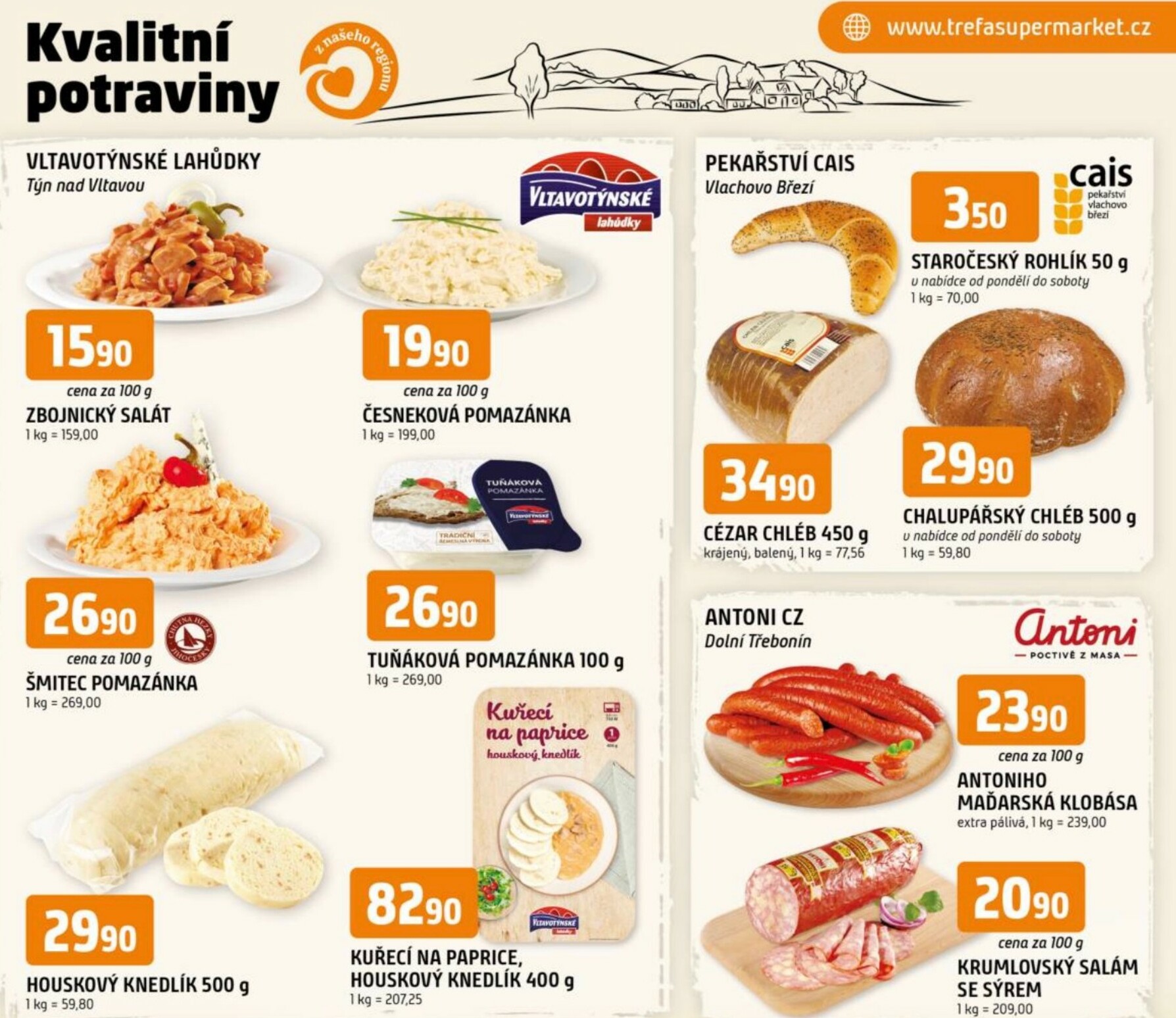 trefa - Aktuální leták Trefa - Kvalitní potraviny z našeho regionu od 07.01. do 13.01.