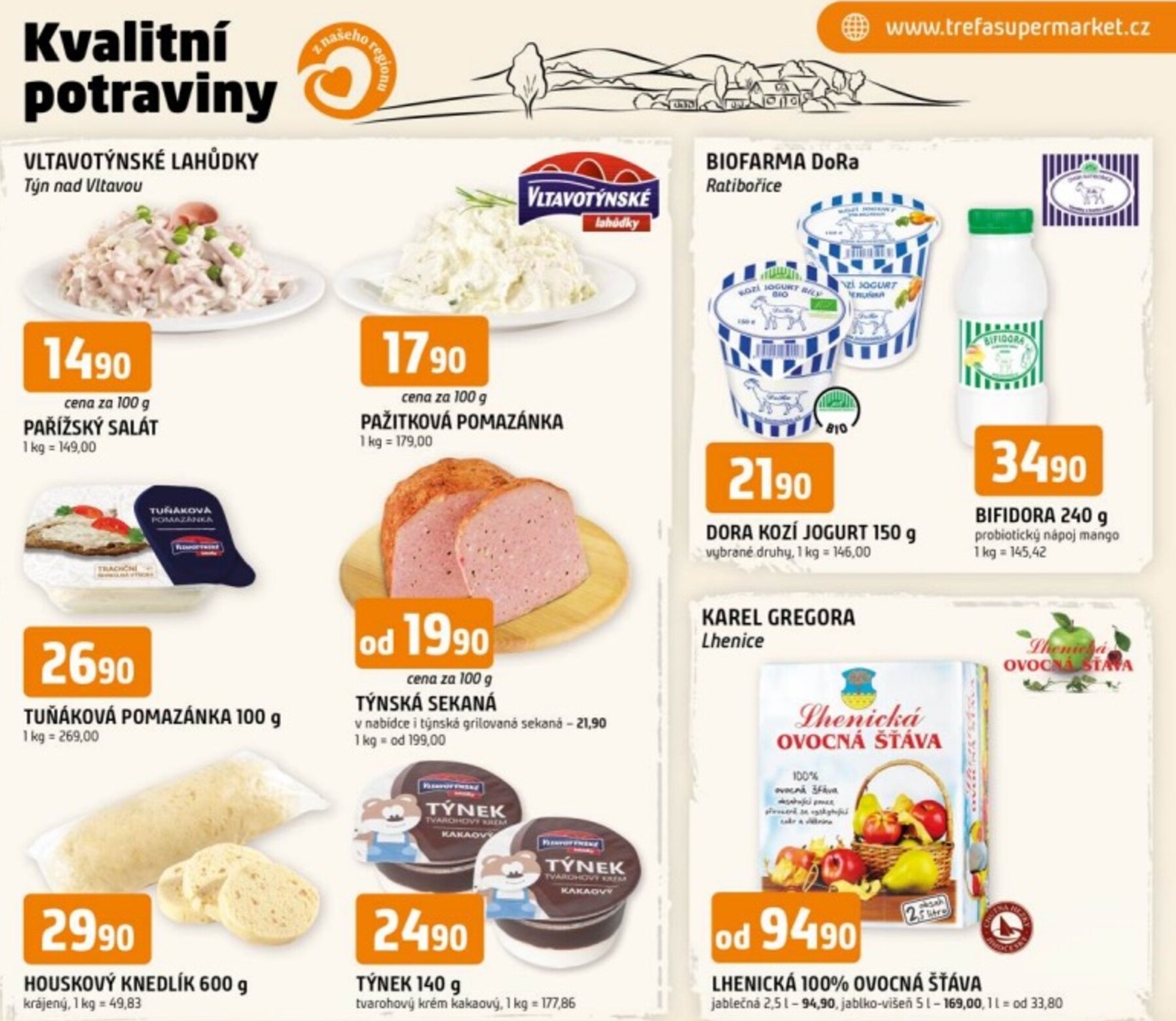 trefa - Trefa - Kvalitní potraviny z našeho regionu leták platný od středy 25.02.2026 do úterý 03.03.2026