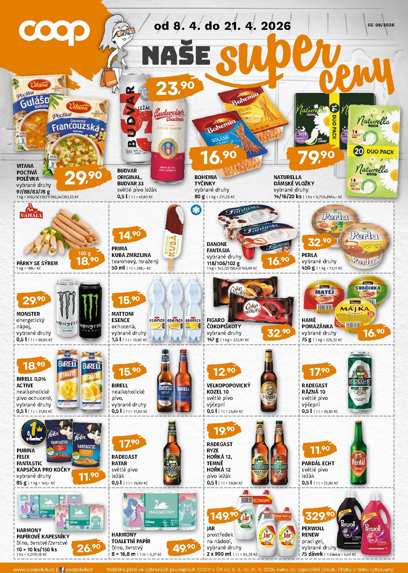 trefa - Trefa - COOP naše super ceny leták platný od středy 08.04.2026 do úterý 21.04.2026
