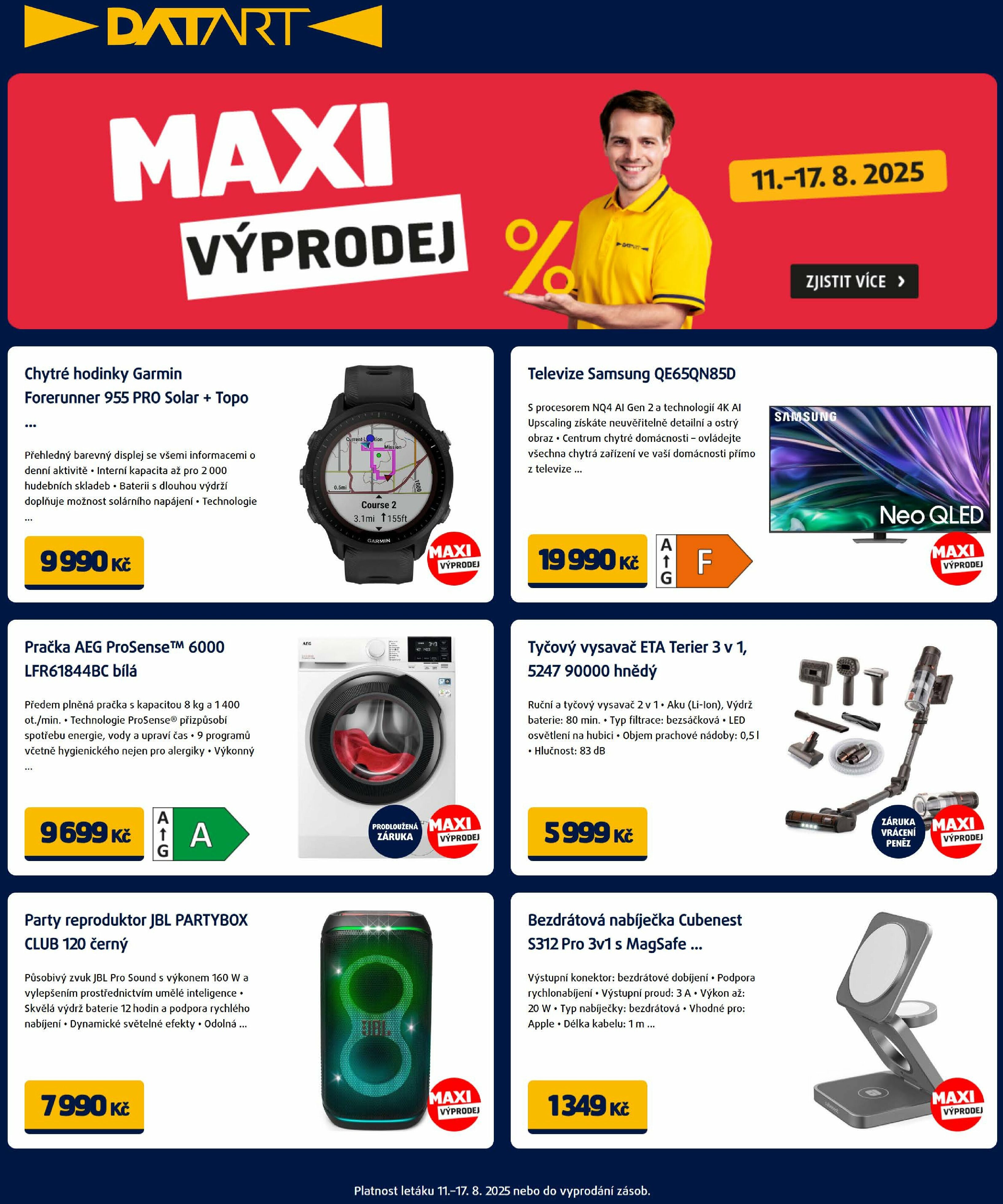 datart - Leták Datart - Maxi výprodej od 11.08. do 17.08.