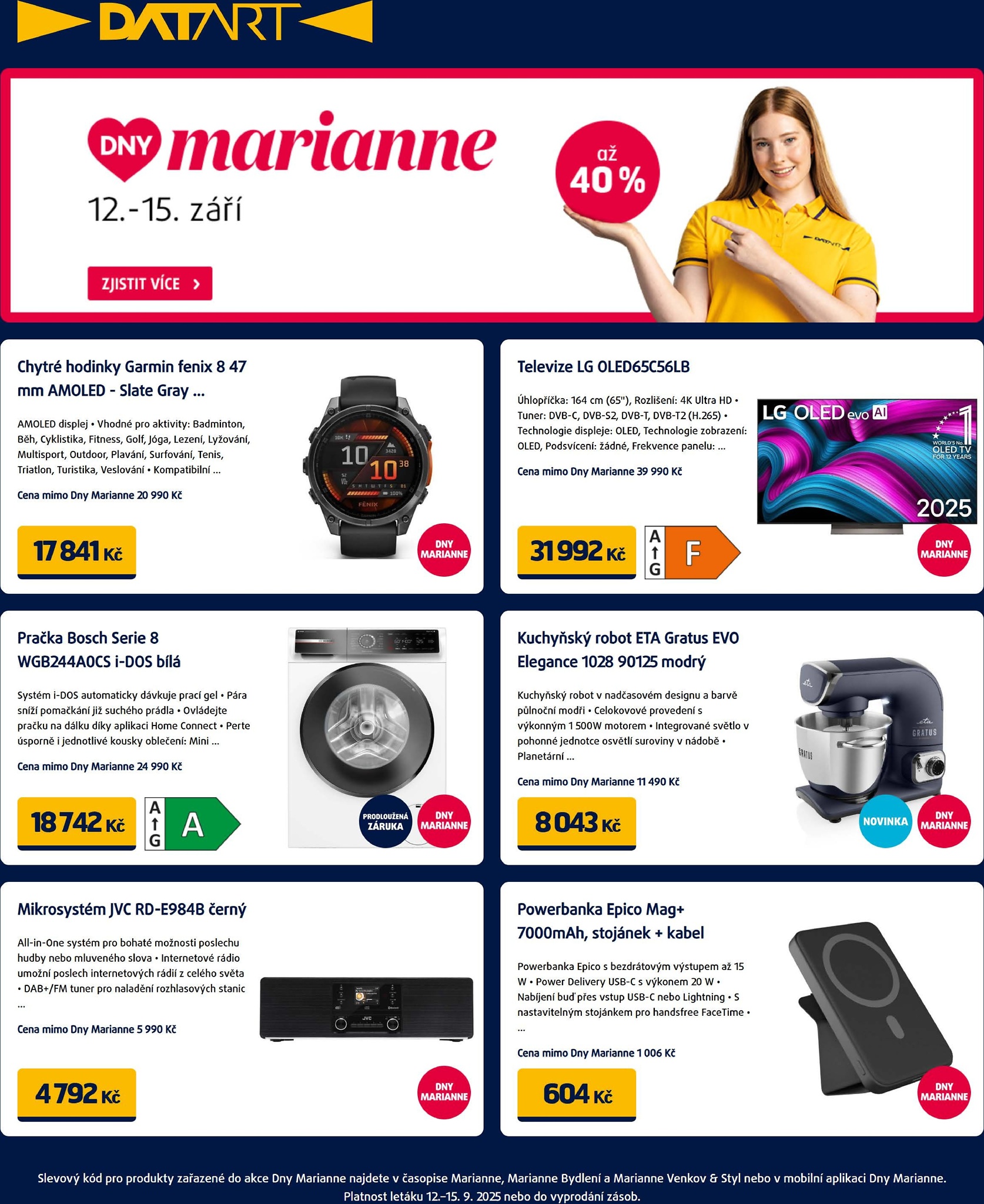 datart - Leták Datart od 12.09. do 15.09.