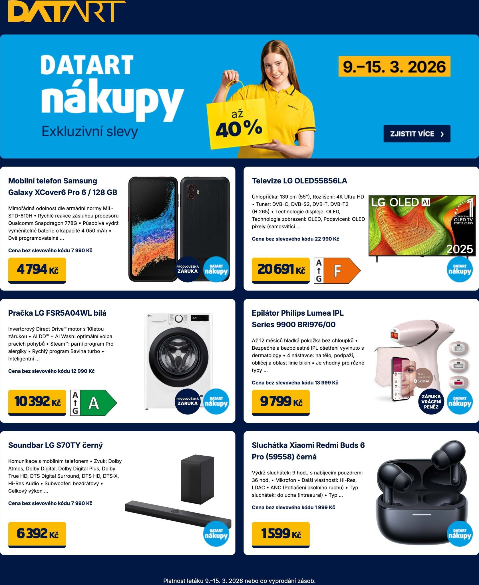 datart - Datart leták platný od pondělí 09.03.2026 do neděle 15.03.2026 - page: 1