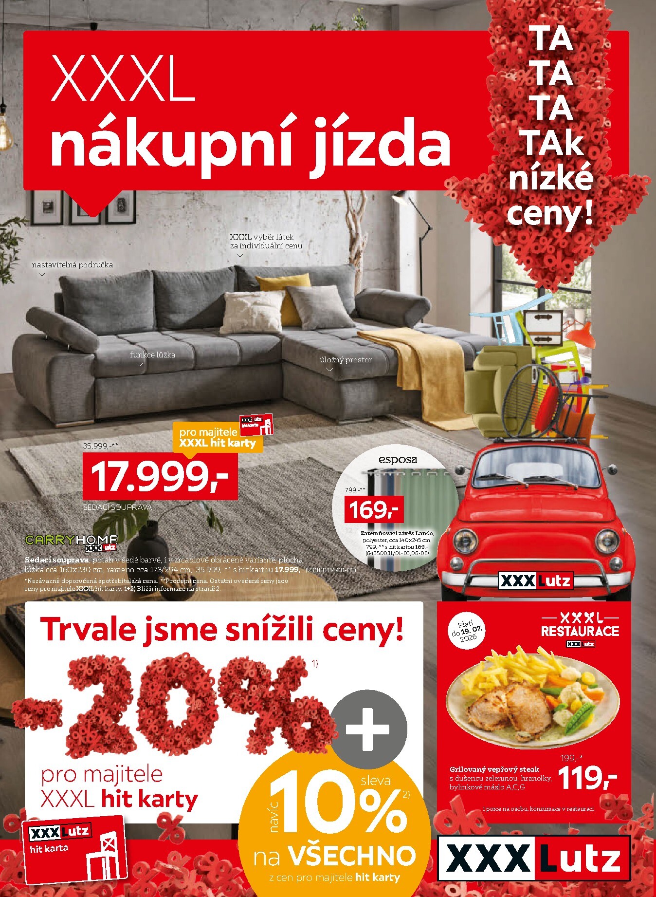 xxxlutz - Aktuální XXXLutz - XXXL nákupní jízda leták platný od pondělí 06.07.2026 do neděle 19.07.2026