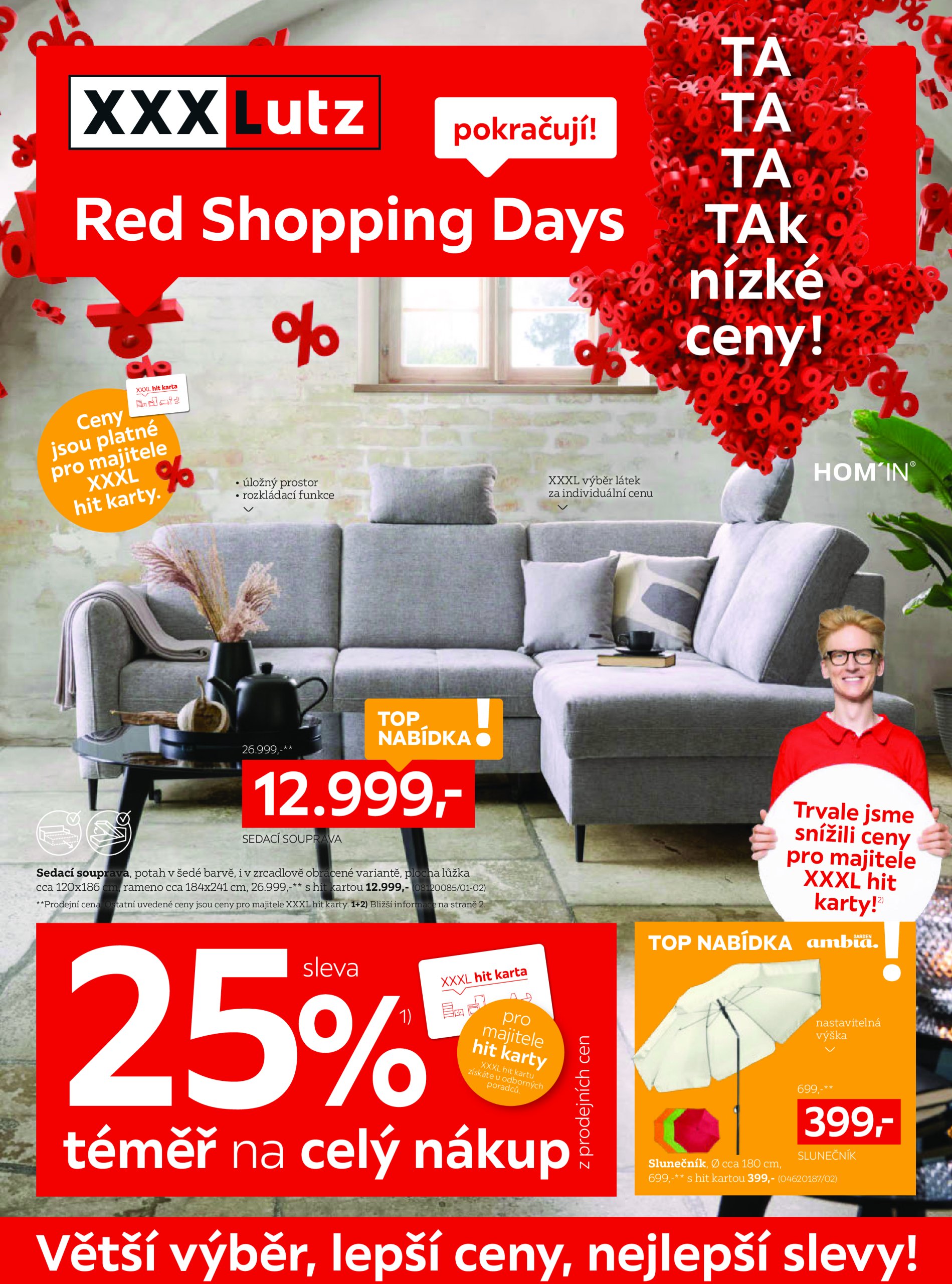 xxxlutz - Leták XXXLutz - Red Shopping Days od 12.05. do 25.05.