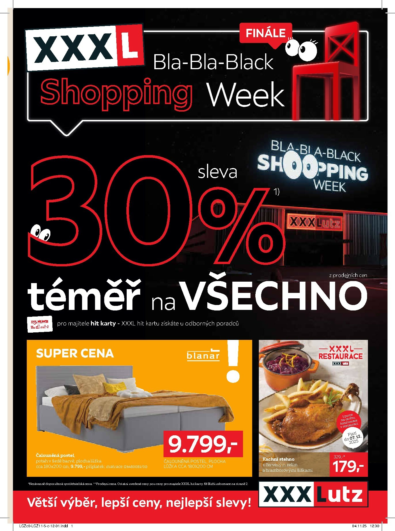 xxxlutz - Aktuální leták XXXLutz - Sleva 30 % na téměř vše Black Week od 24.11. do 07.12.