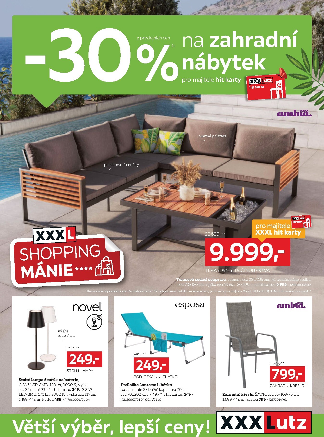 xxxlutz - Aktuální XXXLutz - Sleva až 30 % na zahradní nábytek leták platný od úterý 07.04.2026 do neděle 19.04.2026