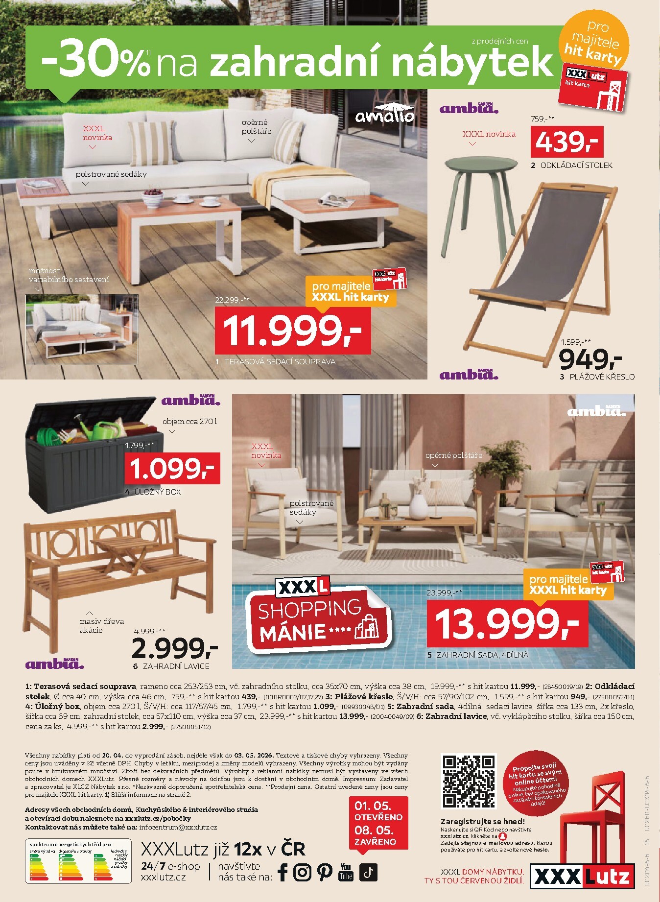xxxlutz - Aktuální XXXLutz - Sleva 30 % téměř na všechno leták platný od pondělí 20.04.2026 do neděle 03.05.2026 - page: 16