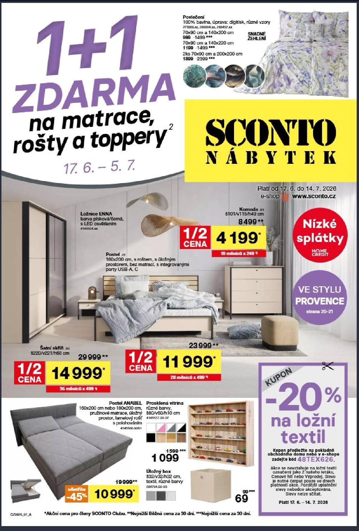 sconto-nabytek - Aktuální SCONTO Nábytek leták platný od středy 17.06.2026 do neděle 05.07.2026