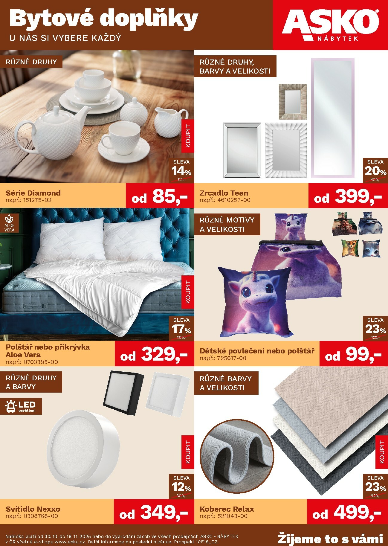 asko-nabytek - Aktuální leták ASKO NÁBYTEK - Bytové doplňky za skvělé ceny od 30.10. do 19.11.