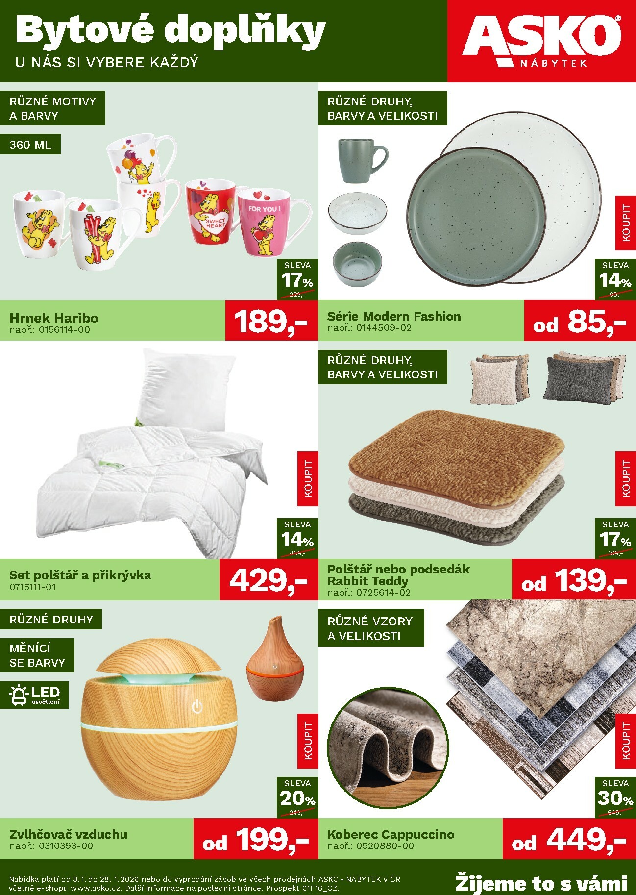 asko-nabytek - Aktuální leták ASKO NÁBYTEK - Bytové doplňky za skvělé ceny od 08.01. do 28.01.