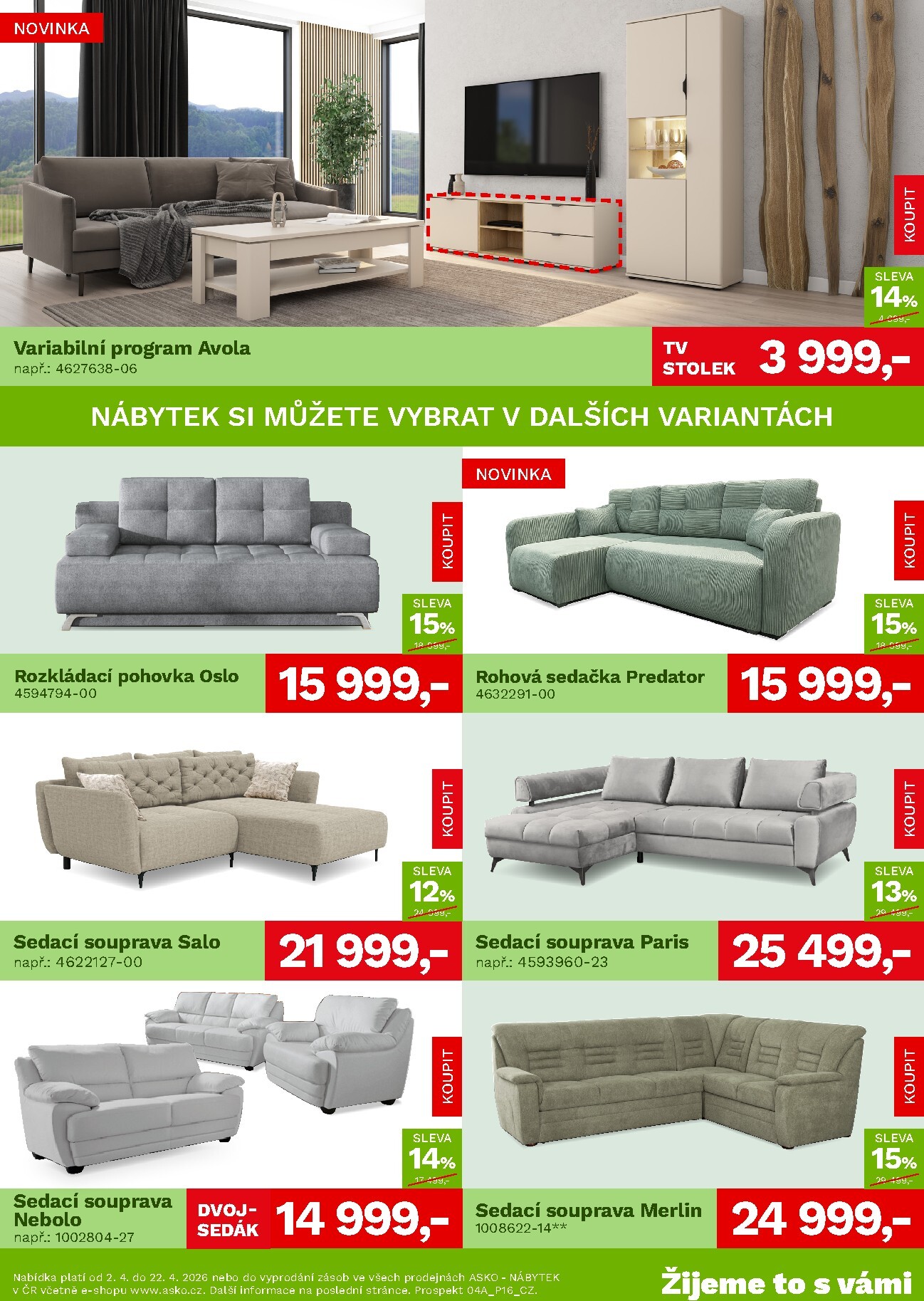 asko-nabytek - ASKO NÁBYTEK leták platný od čtvrtka 02.04.2026 do středy 22.04.2026 - page: 2