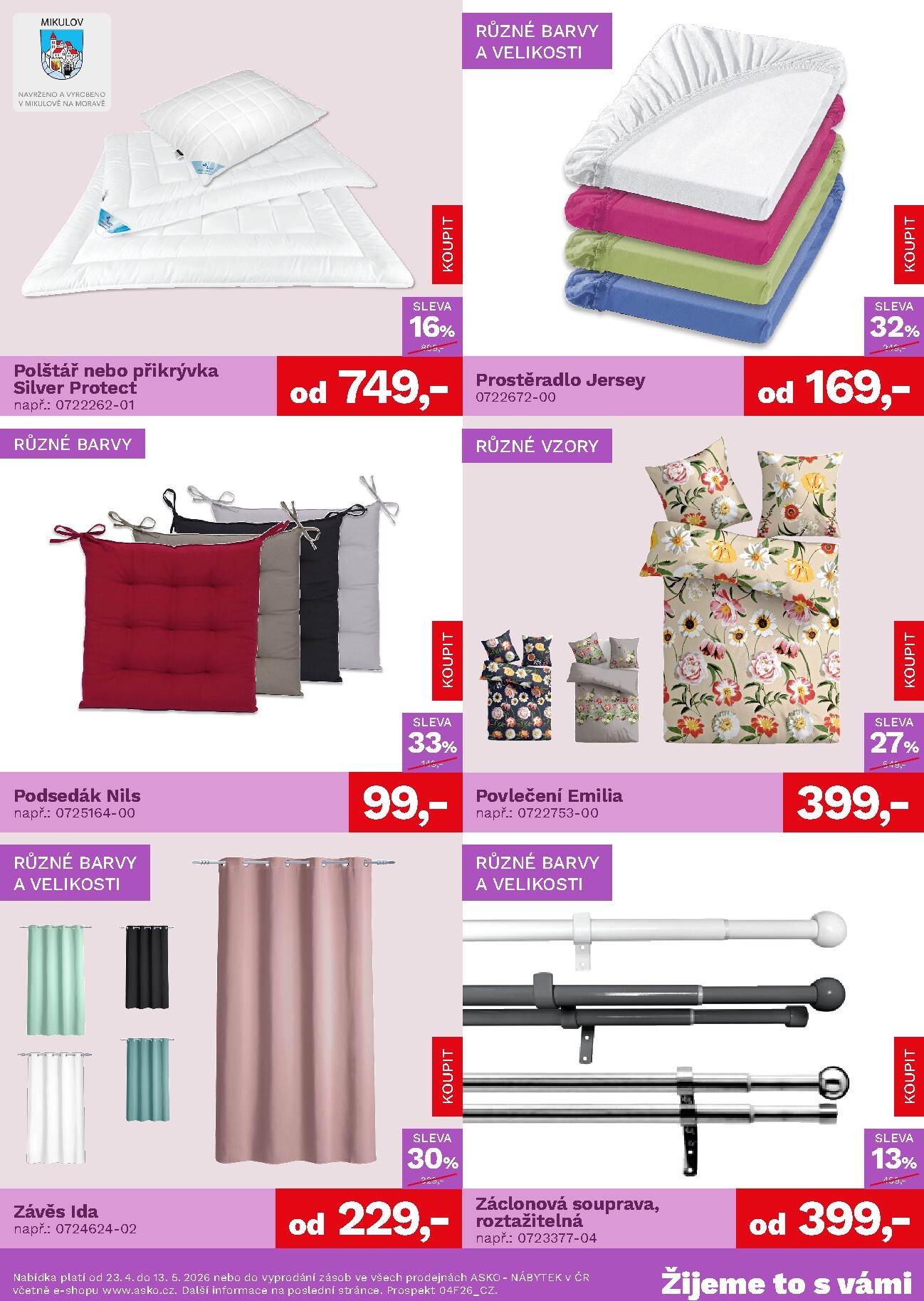 asko-nabytek - Aktuální ASKO NÁBYTEK - Bytové doplňky leták platný od čtvrtka 23.04.2026 do středy 13.05.2026 - page: 3