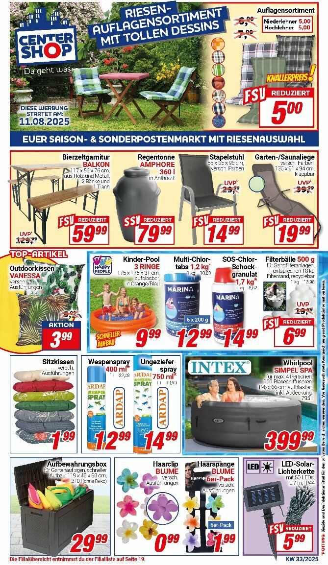 centershop - Centershop-Prospekt gültig vom 11.08. bis 16.08.