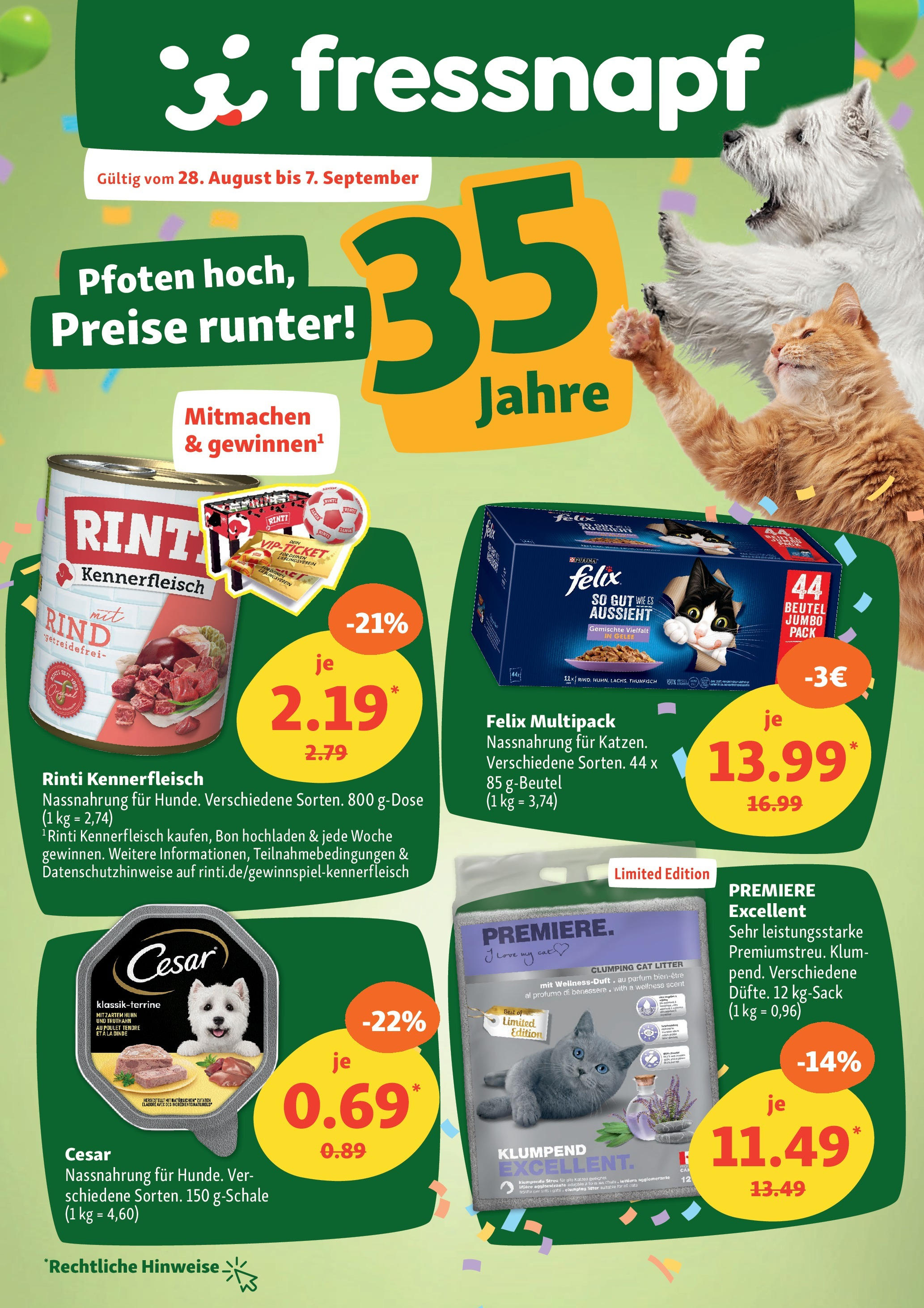 fressnapf - Fressnapf-Prospekt gültig vom 28.08. bis 07.09.