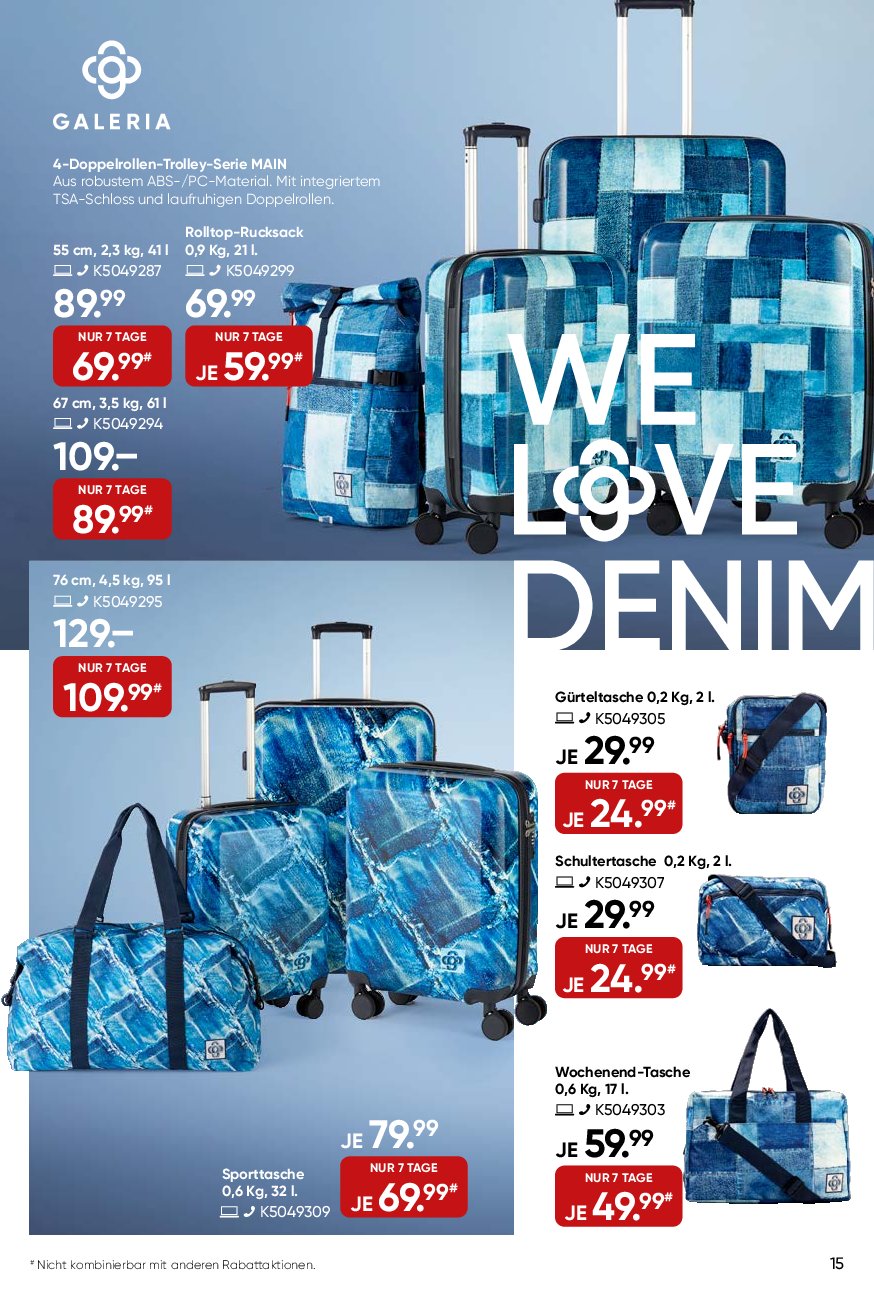 galeria - Galeria-Prospekt gültig vom 03.09. bis 09.09. - page: 15