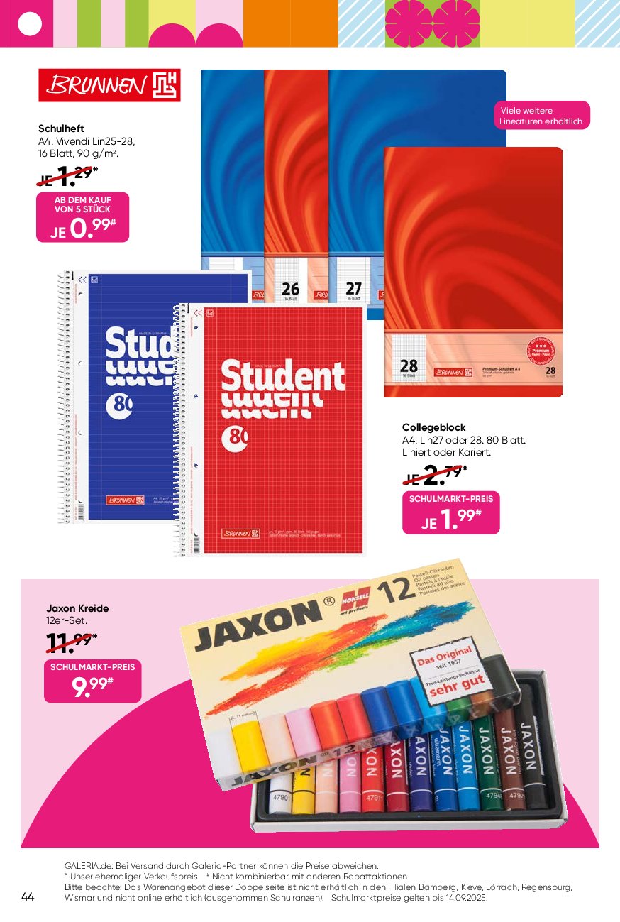 galeria - Galeria-Prospekt gültig vom 03.09. bis 09.09. - page: 44
